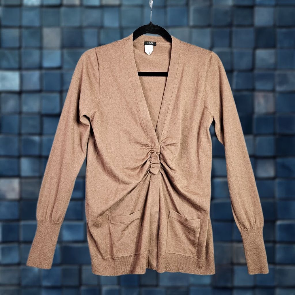 J.Crew J.CREW Cardigan Women's Brown Button Up Knit Merino Wool Size M V-Neck Long Sleeve Size M / US 6-8 / IT 42-44 - 1 Thumbnail