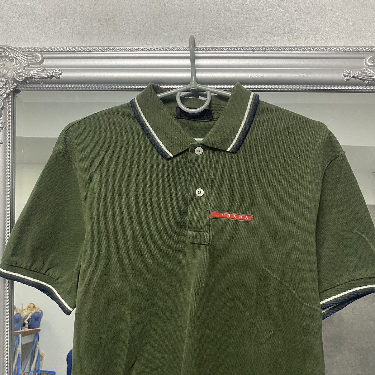 Prada Vintage Prada Polo Shirt Luxury Size US M / EU 48-50 / 2 - 2 Thumbnail