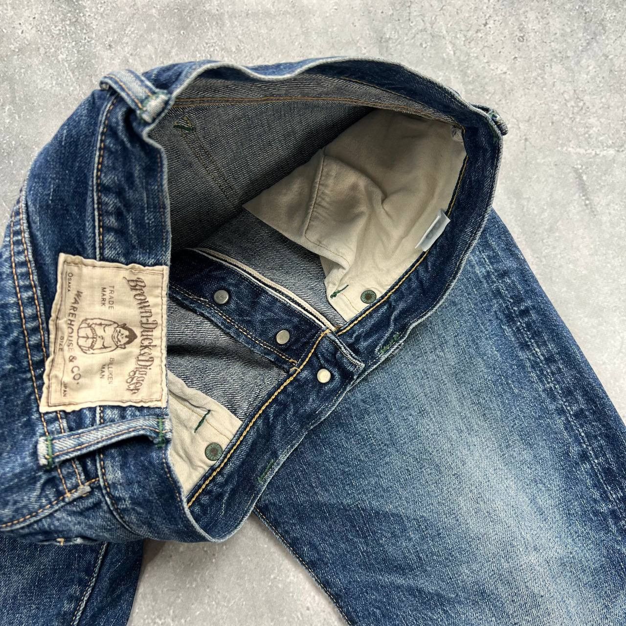 Warehouse & Co. Brown-Duck Digger by Warehouse & Co Selvedge Jeans Blue W30 Size US 30 / EU 46 - 12 Thumbnail