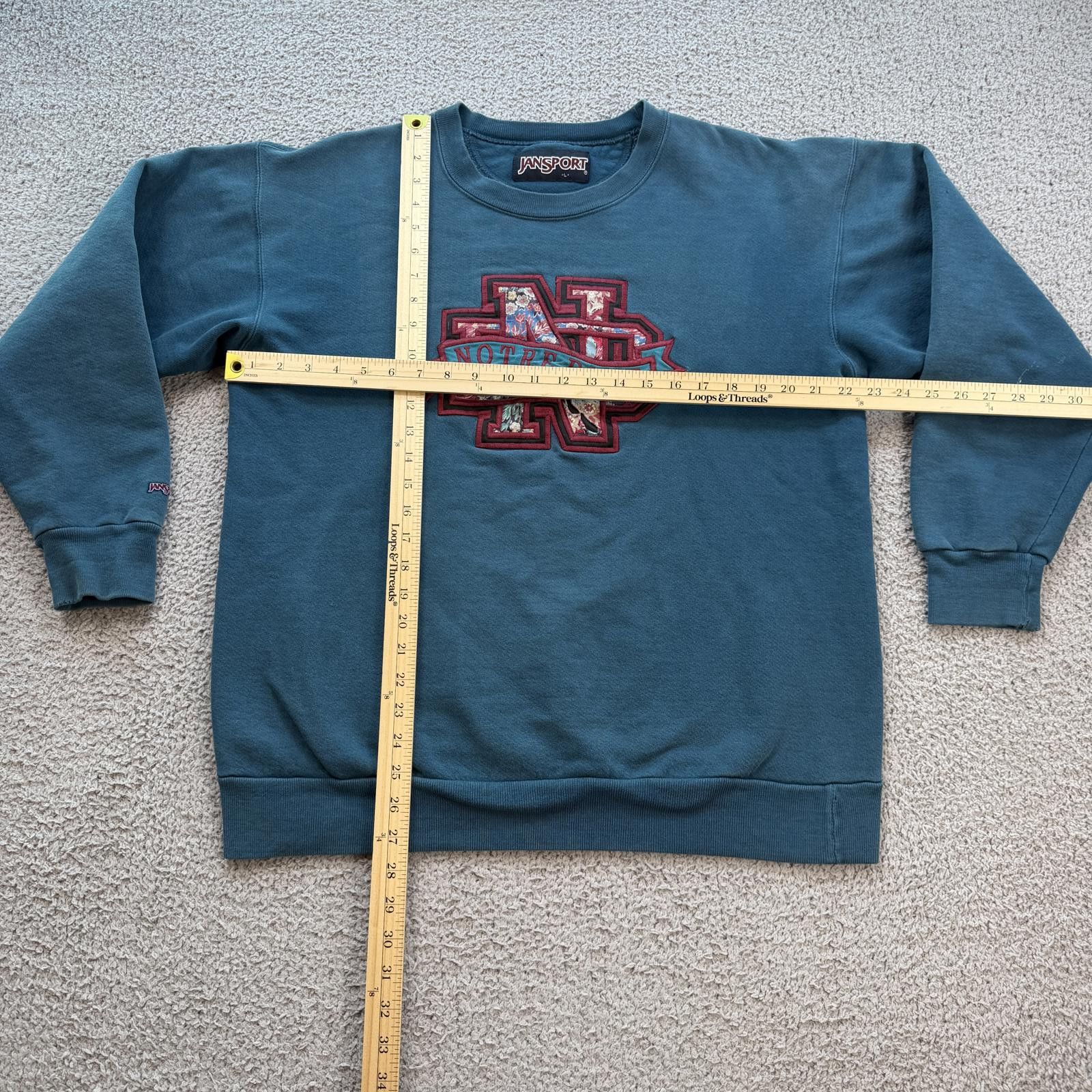 Jansport Vintage Notre Dame Fighting Irish Jansport Crew Sweatshirt Size US L / EU 52-54 / 3 - 3 Thumbnail