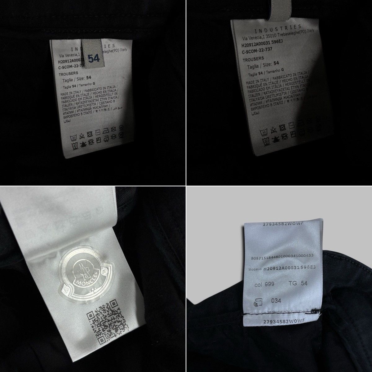 Moncler Moncler Black Cotton Twill Trousers Zip Pocket Pants Size US 36 / EU 52 - 23 Thumbnail