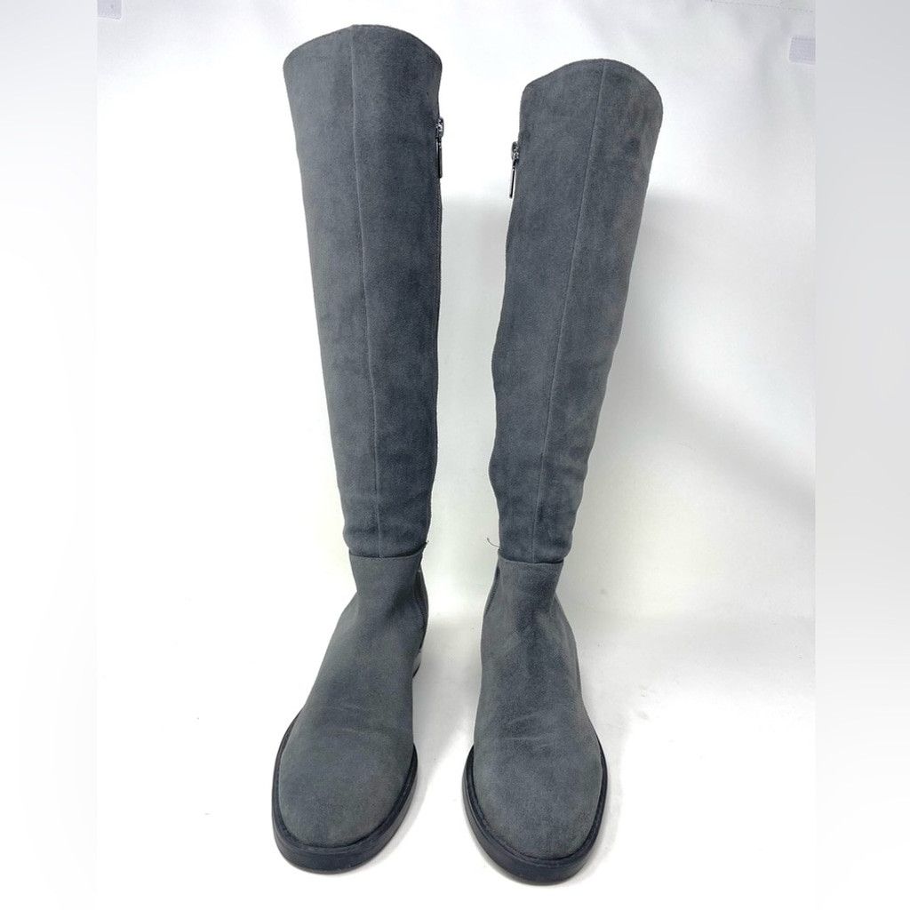 Blondo Blondo Waterproof Grey Suede Leather Riding Boots Size 7.5 Size US 7.5 / IT 37.5 - 5 Thumbnail