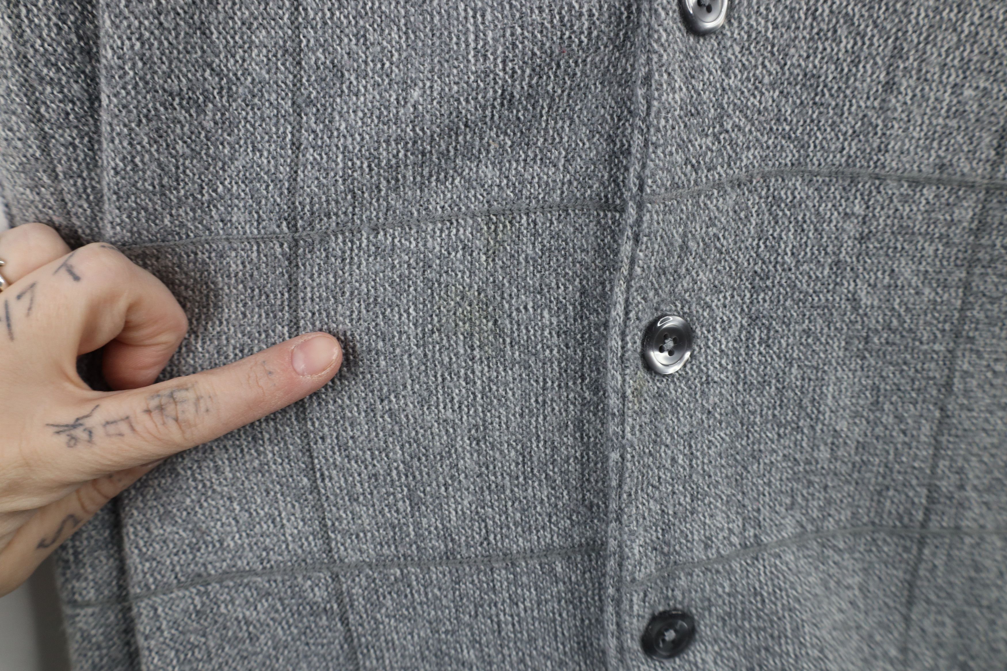 Vintage Vintage 90s Streetwear Knit Button Cardigan Sweater Gray Size US XL / EU 56 / 4 - 4 Thumbnail