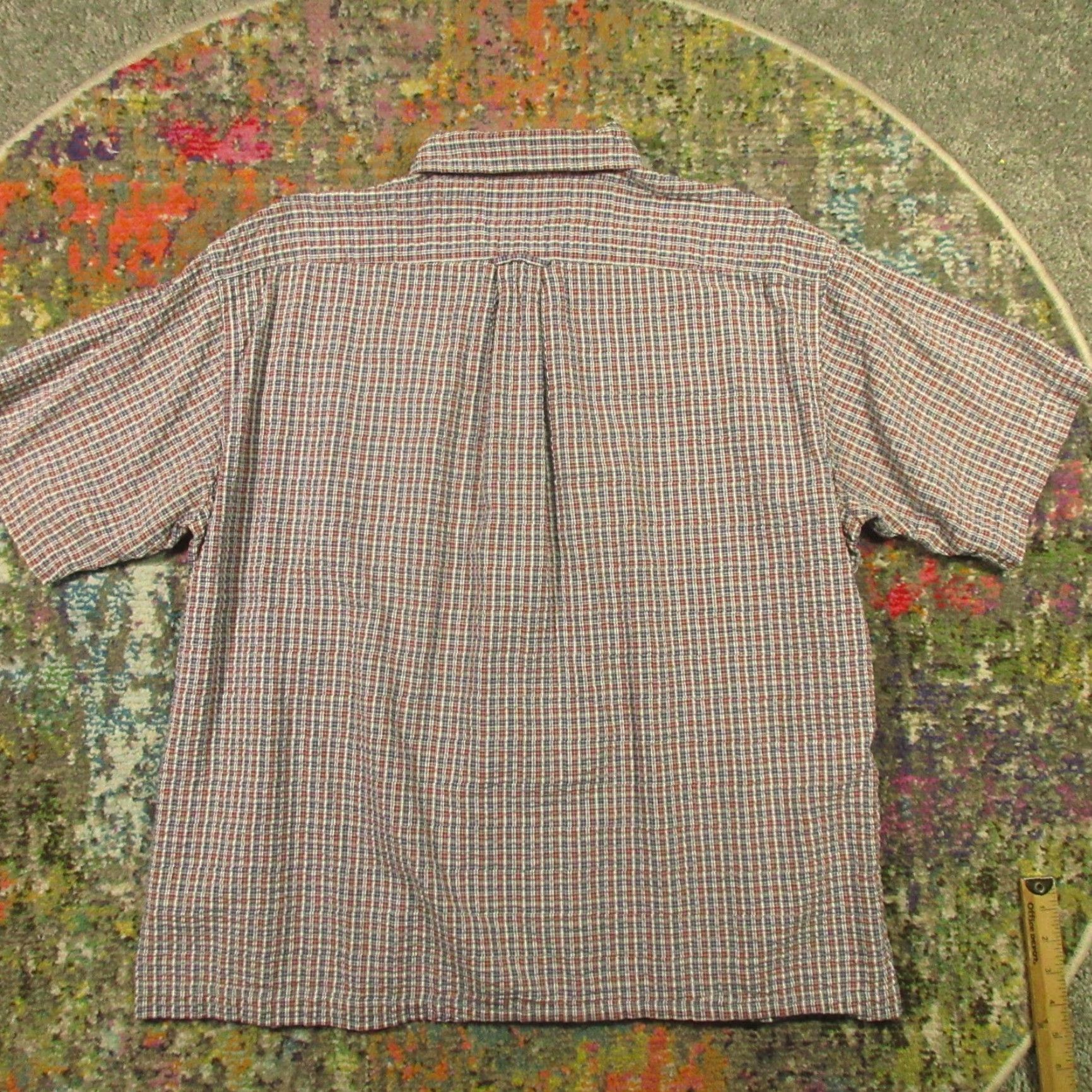 J.Crew J.CREW Seersucker Short Sleeve Button Shirt Mens XL Multicolor Striped Classic Pocket Button-Up Shirt Size US XL / EU 56 / 4 - 2 Thumbnail