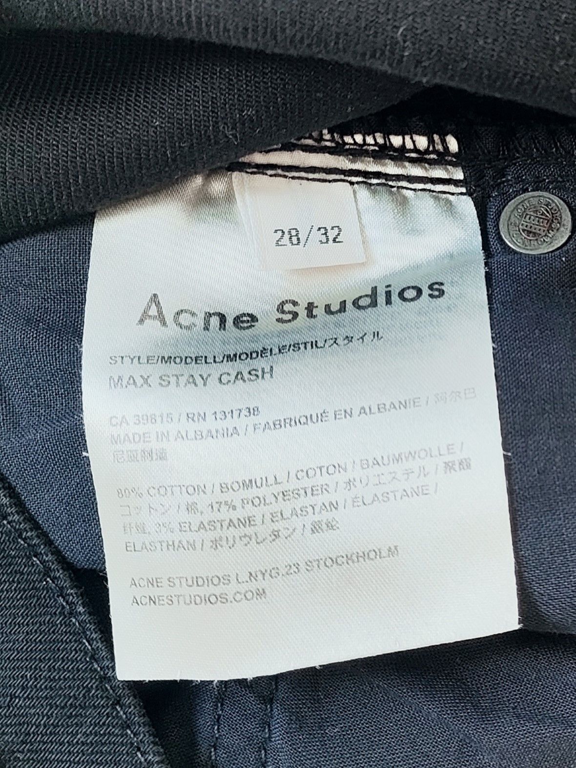 Acne Studios Acne Studios Max Stay Cash Jeans 28/32 – Black Size US 28 / EU 44 - 7 Thumbnail