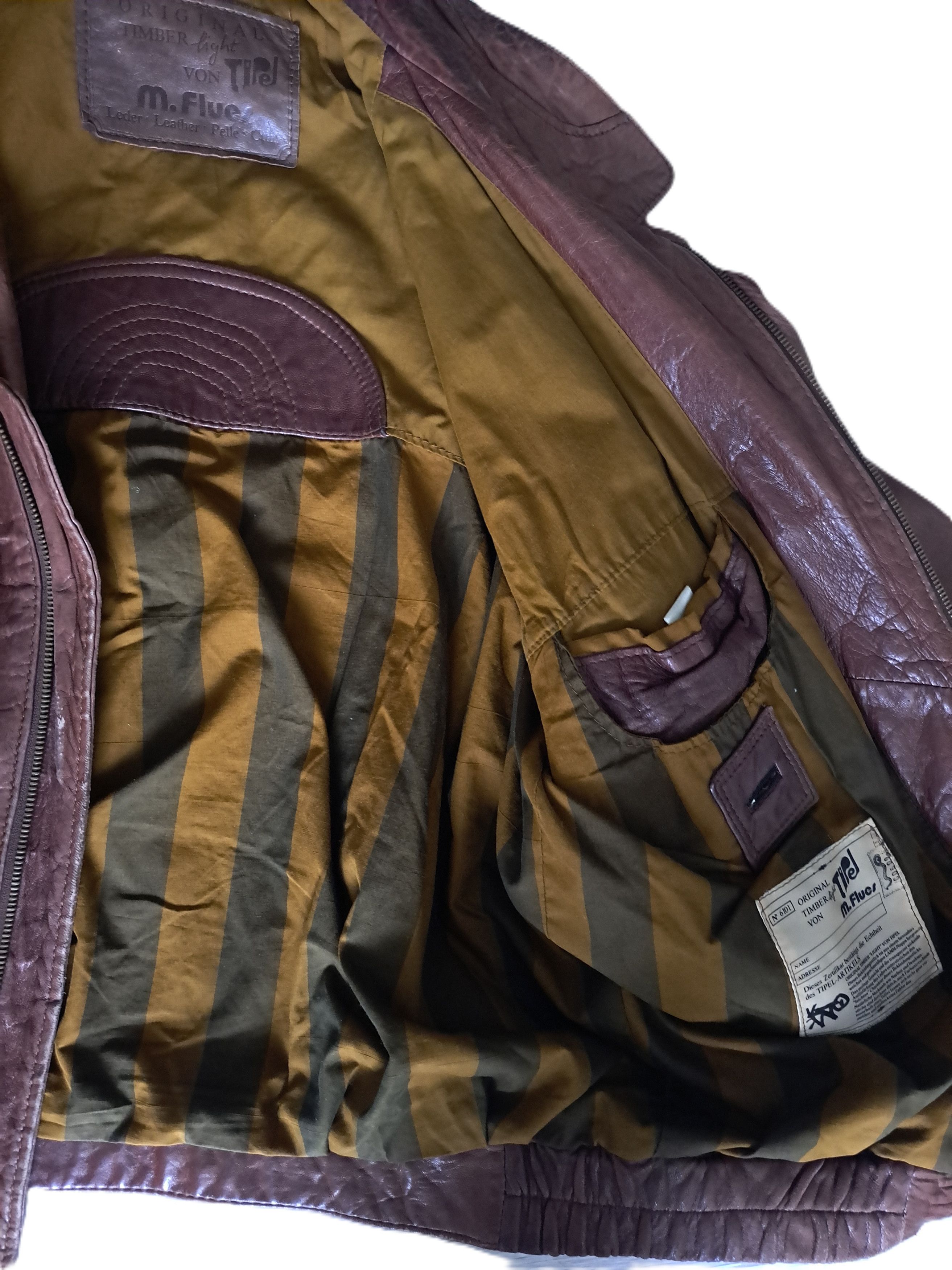 Other Brown leather bomber jacket Size US L / EU 52-54 / 3 - 3 Thumbnail