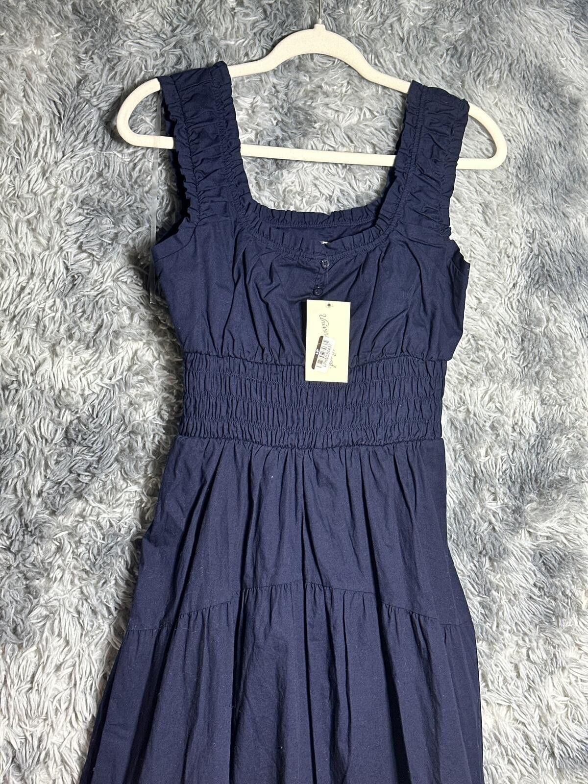 Other Navy Blue Sleeveless Maxi Dress with Smocked Waist Size XS / US 0-2 / IT 36-38 - 3 Thumbnail