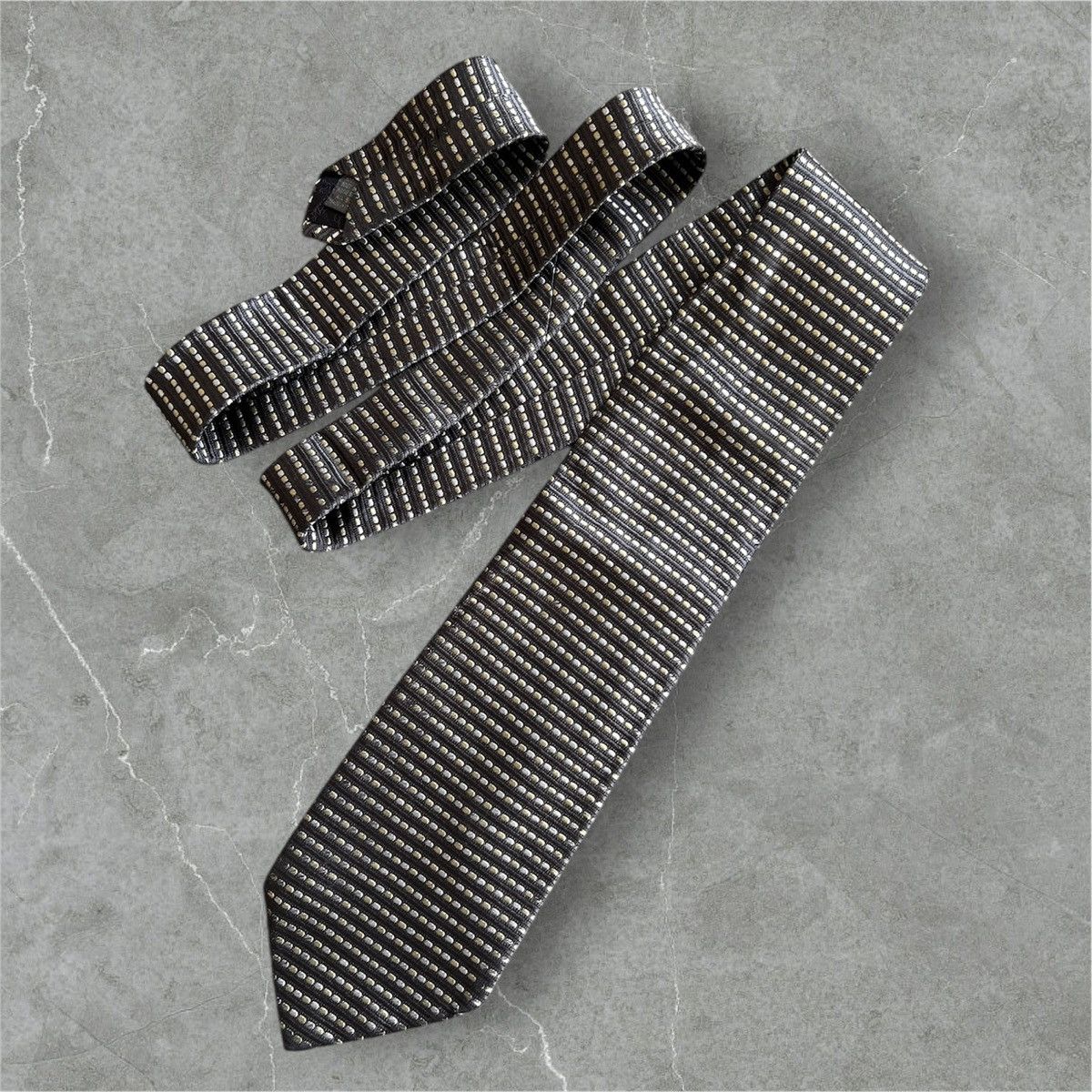 Christian Dior Monsieur Lot of 3 LUXURY DESIGNERS Silk Neckties V Size ONE SIZE - 11 Thumbnail