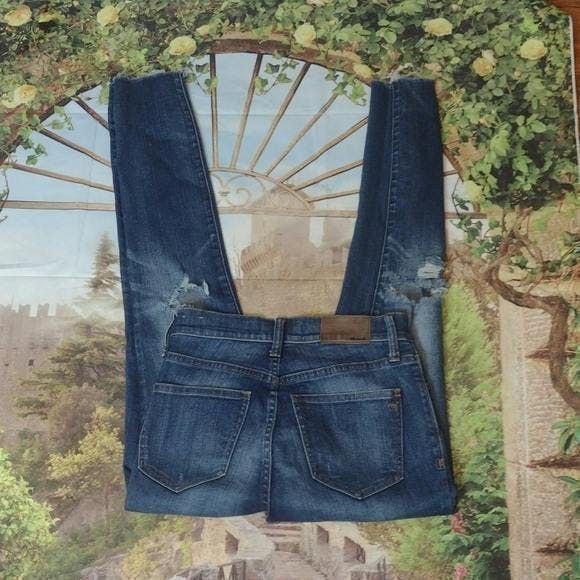 Madewell Madewell high riser skinny distressed fringe jeans size 24 Size 24" / US 00 / IT 34 - 5 Thumbnail