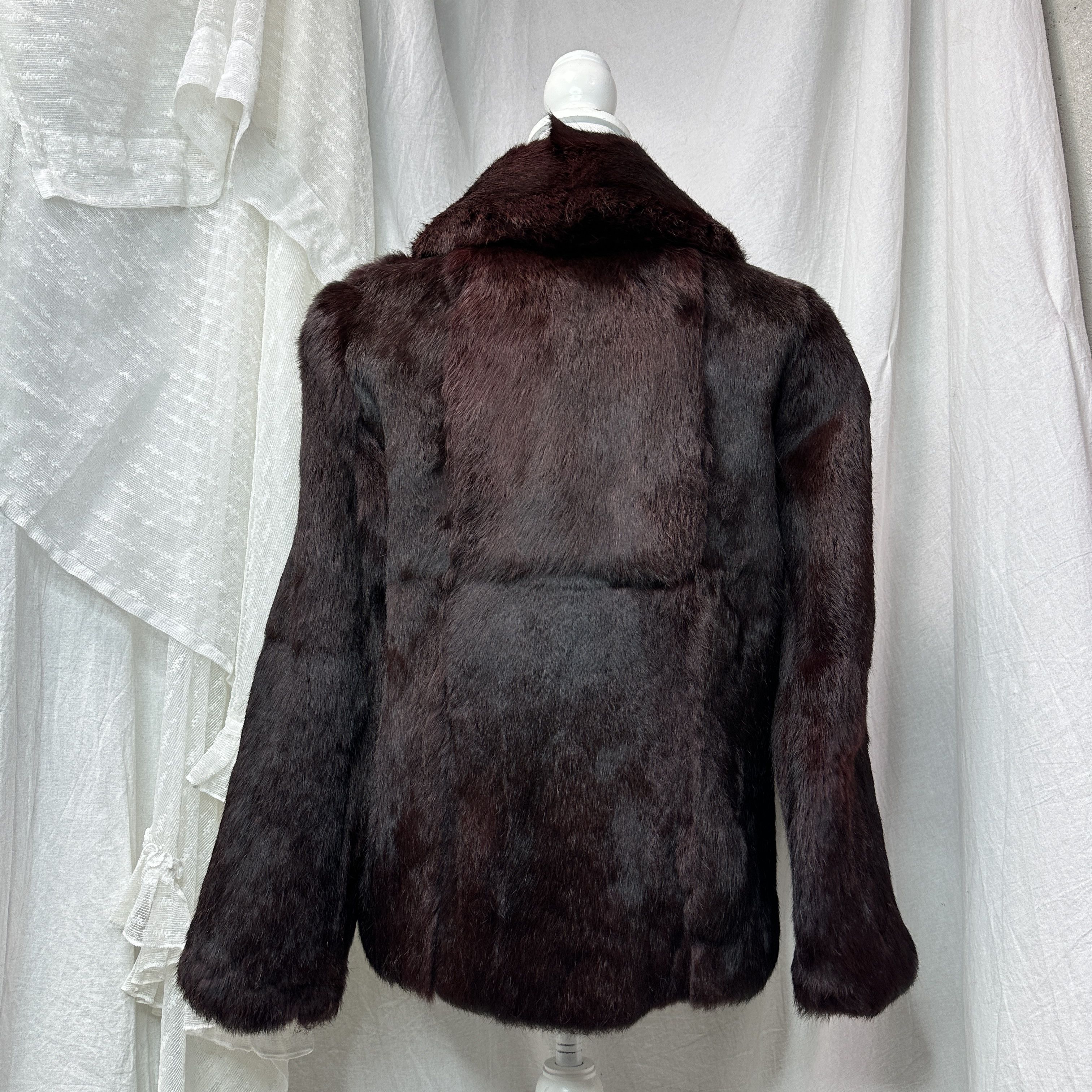 Vintage Vintage Old Money Cherry Red Real Rabbit Fur 90s Size S / US 4 / IT 40 - 13 Thumbnail