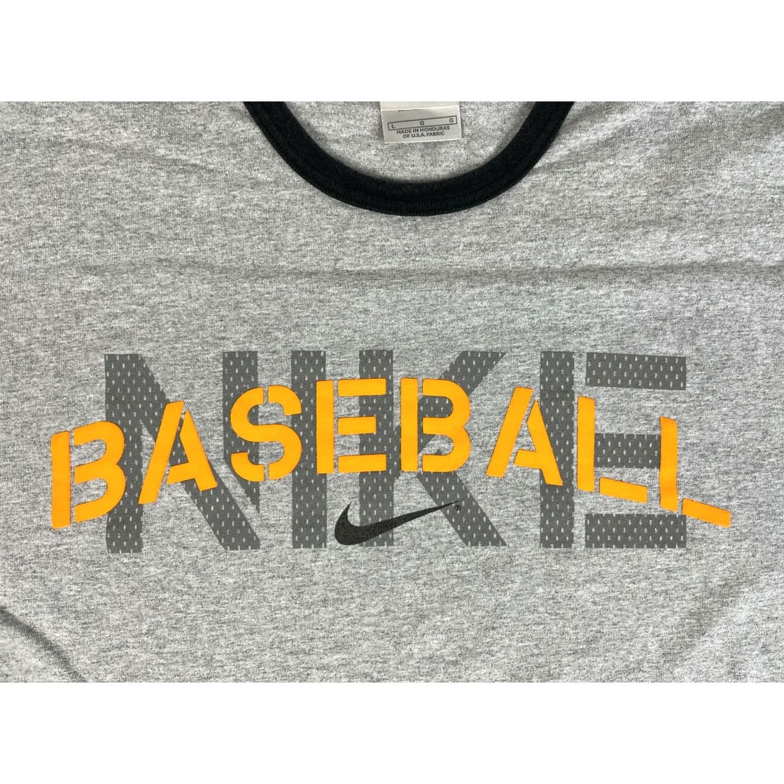 Nike VINTAGE Nike Baseball T-Shirt Mens L Gray 2000s Y2K Logo Short Sleeve Crew Neck Cotton Blend 90% Cotton 10% Polyester Size US L / EU 52-54 / 3 - 3 Thumbnail