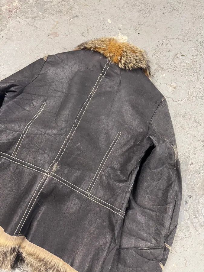 Just Cavalli AW2005 Cavalli Fox Fur Asymmetrical Leather Jacket Size XS / US 0-2 / IT 36-38 - 18 Thumbnail