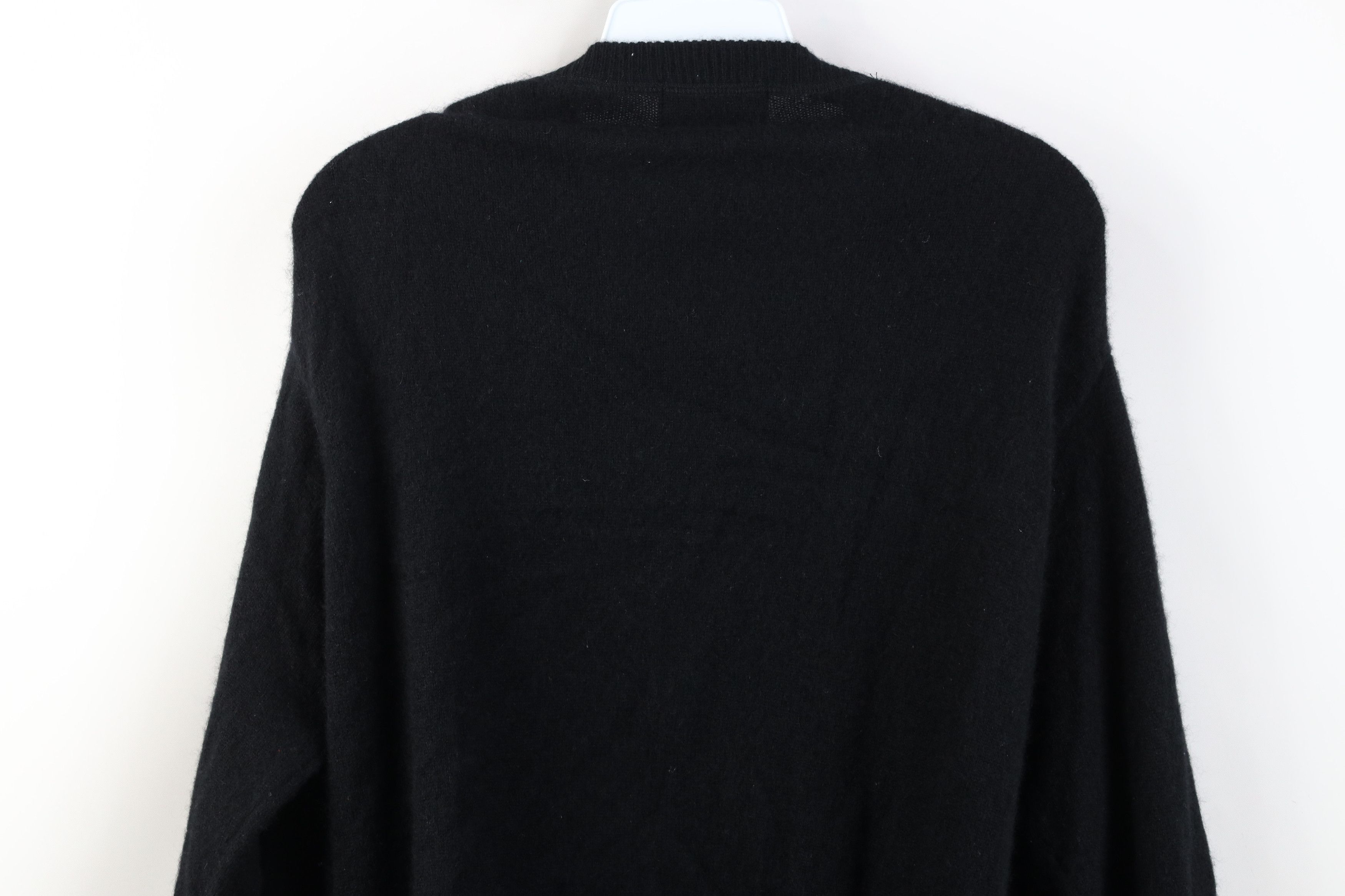 Vintage Vintage 90s Streetwear 2 Ply Cashmere Knit Sweater Black Size US XL / EU 56 / 4 - 9 Thumbnail