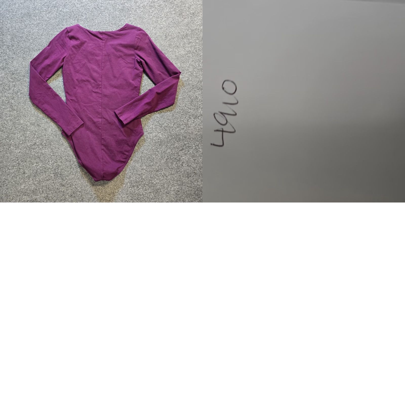 Vintage Pact Bodysuit Womens Small Purple Long Sleeve Scoop Neck Fitted Capsule Casual Size S / US 4 / IT 40 - 8 Thumbnail