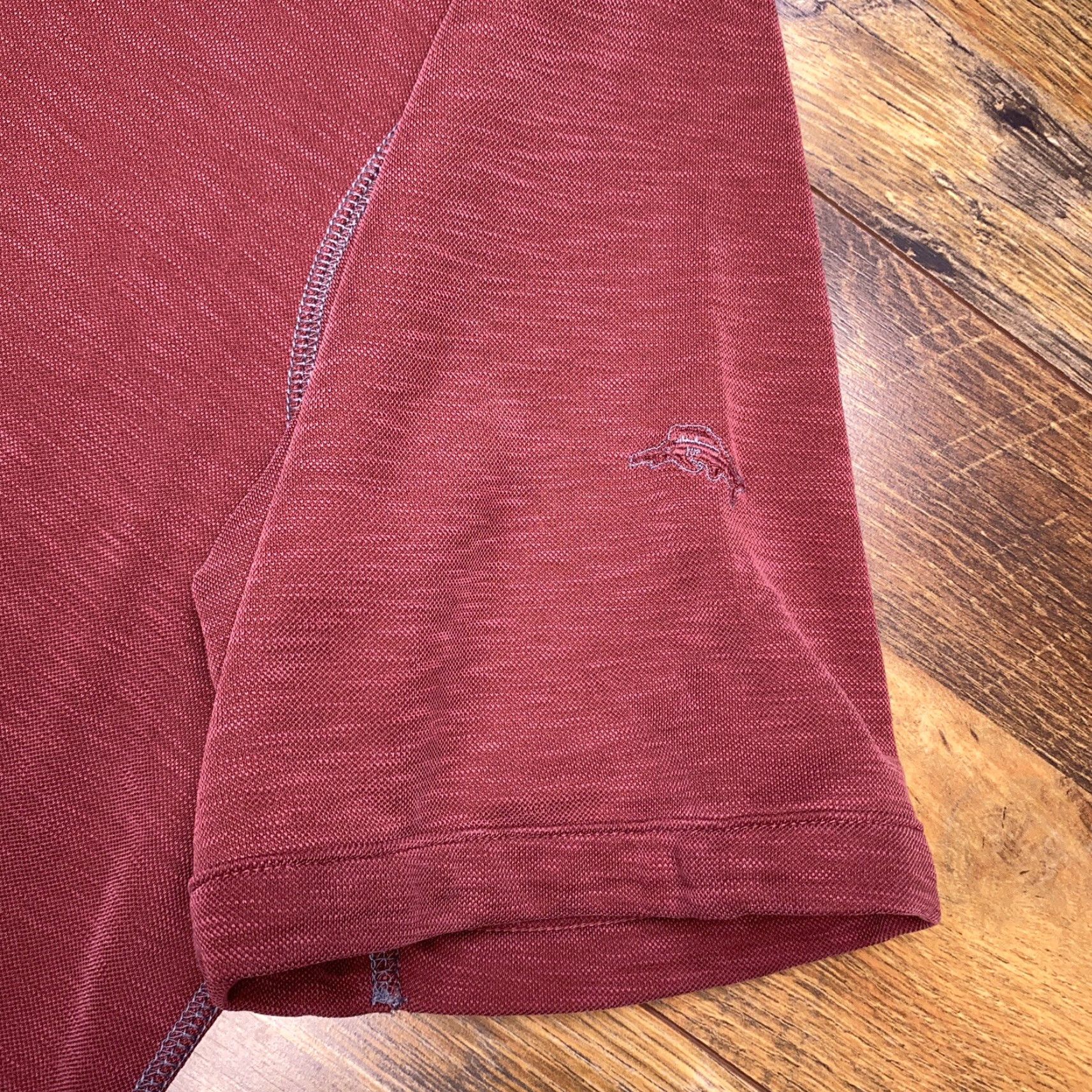 Tommy Bahama Tommy Bahama Polo Shirt Adult M Burgundy Embroidered Marlin Logo Mens Size US M / EU 48-50 / 2 - 5 Thumbnail