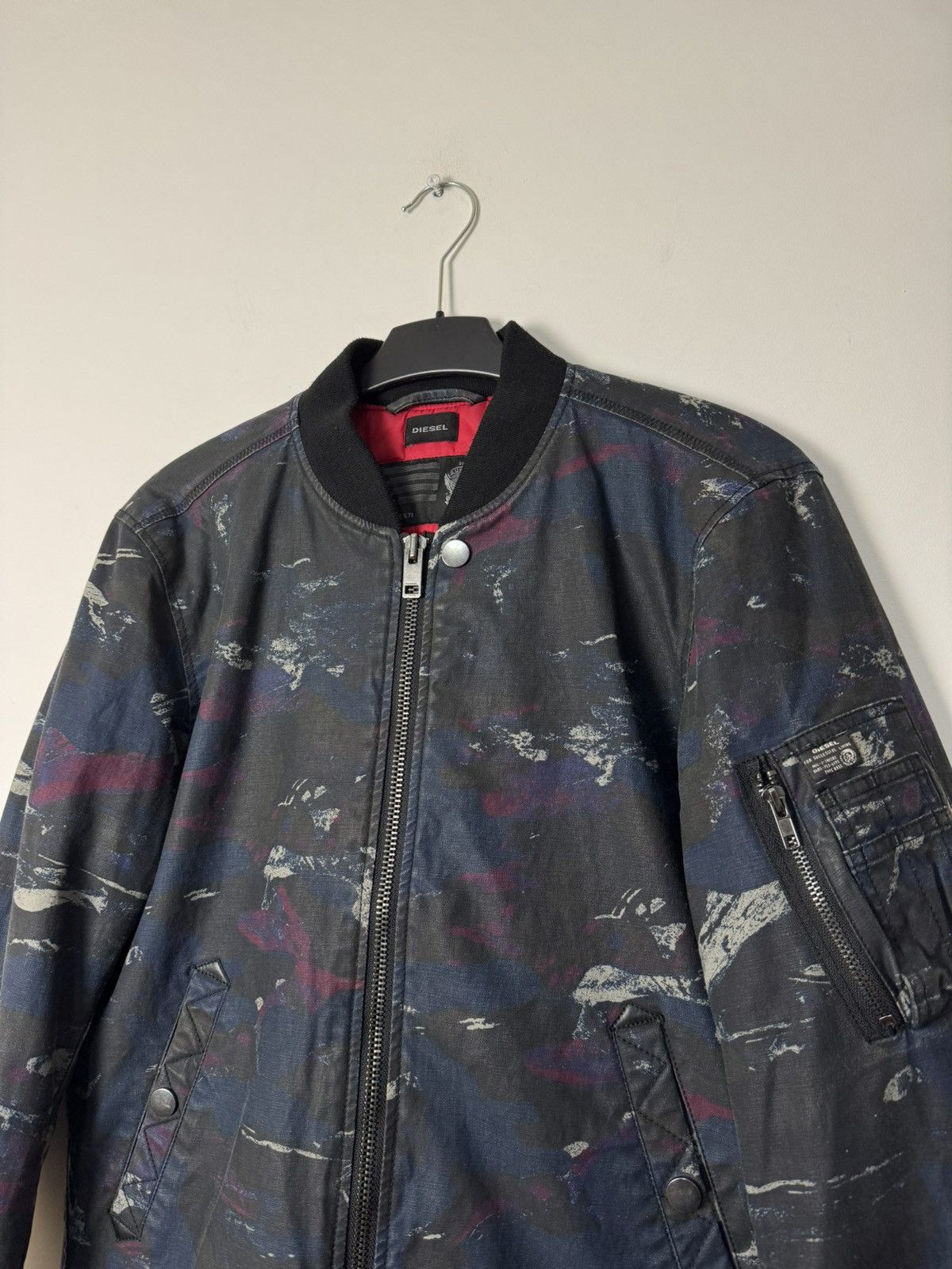 Diesel Rare Vintage Diesel Camo Bomber Jacket Avant-Garde Style Size US M / EU 48-50 / 2 - 2 Thumbnail