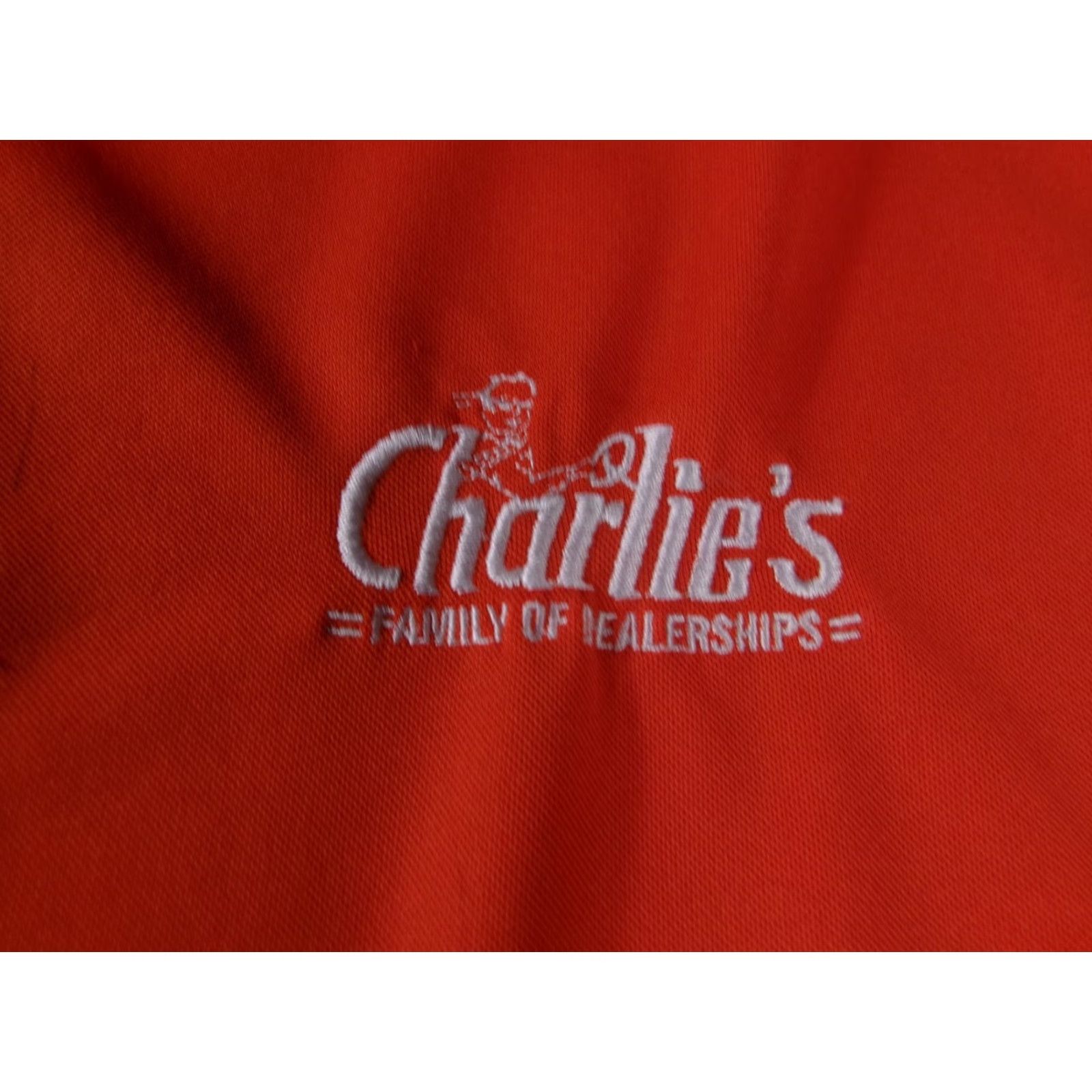 Nike Nike Golf Polo Mens L Orange Dri-FIT Short Sleeve Embroidered Charlies Logo Size US L / EU 52-54 / 3 - 3 Thumbnail