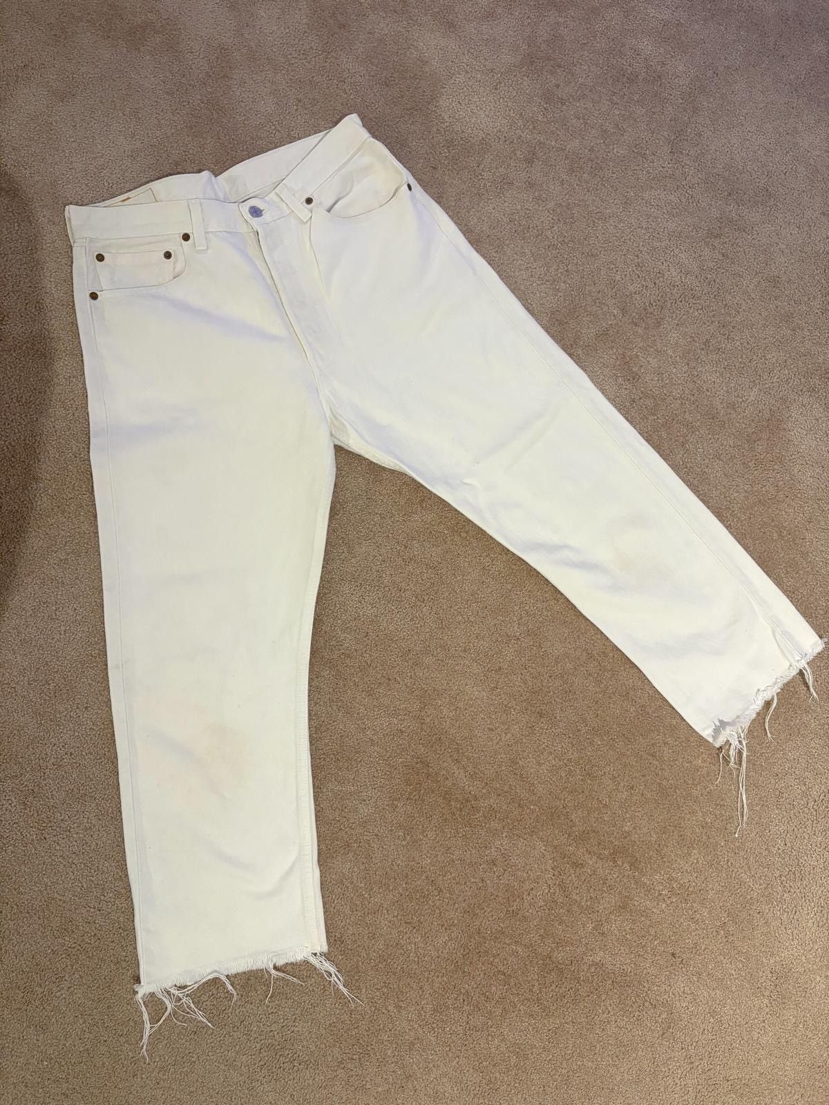 Levi's White Levi‘s 501 Denim Size US 31 - 1 Thumbnail