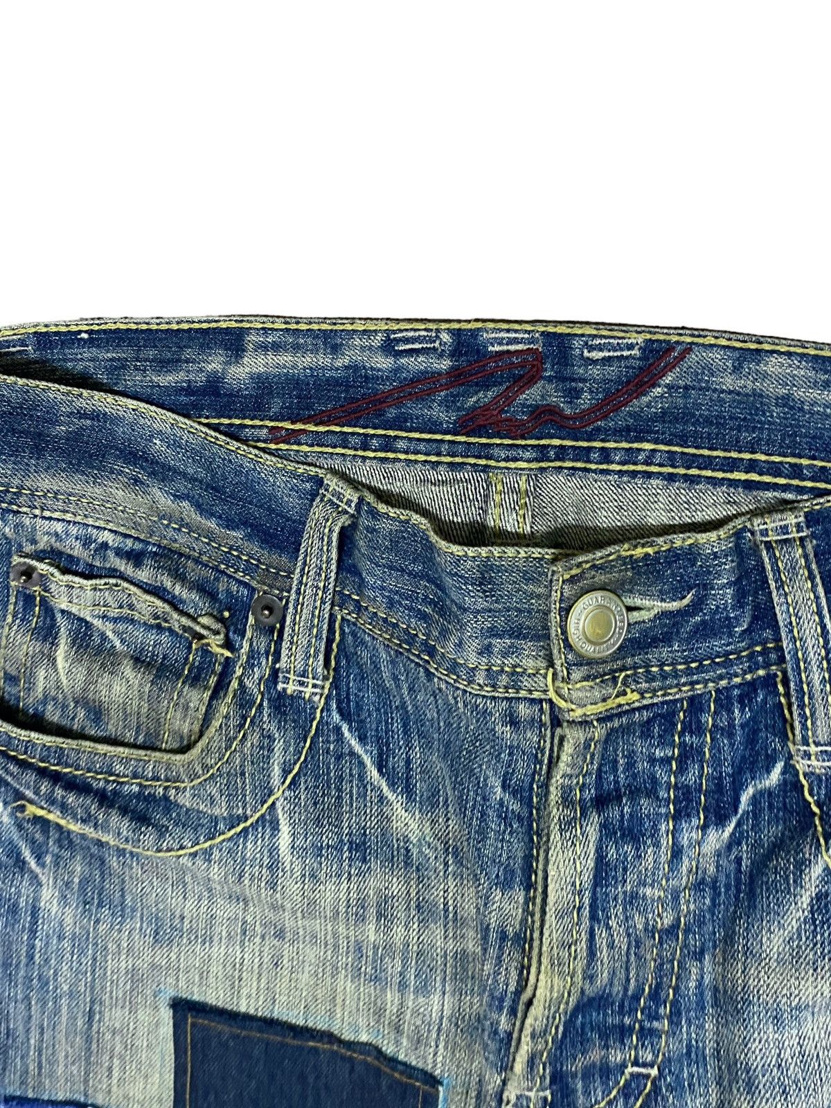 If Six Was Nine Rare Design Vintage Three Stones Throw Patchwork Jeans 2000s Size US 32 / EU 48 - 9 Thumbnail
