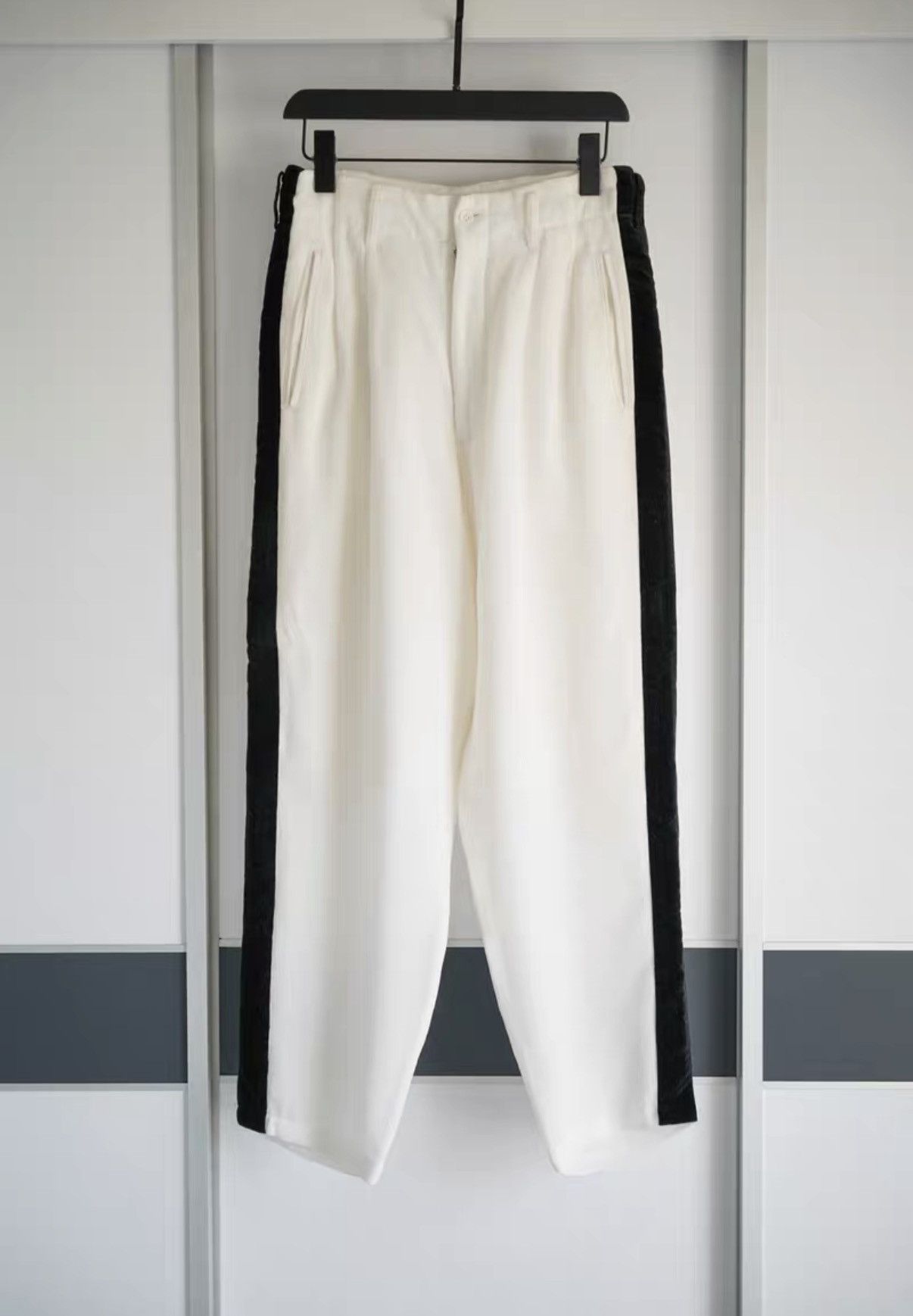Yohji Yamamoto Yohji Yamamoto 97ss Velvet Panel Trousers K4 Size US 32 / EU 48 - 1 Thumbnail