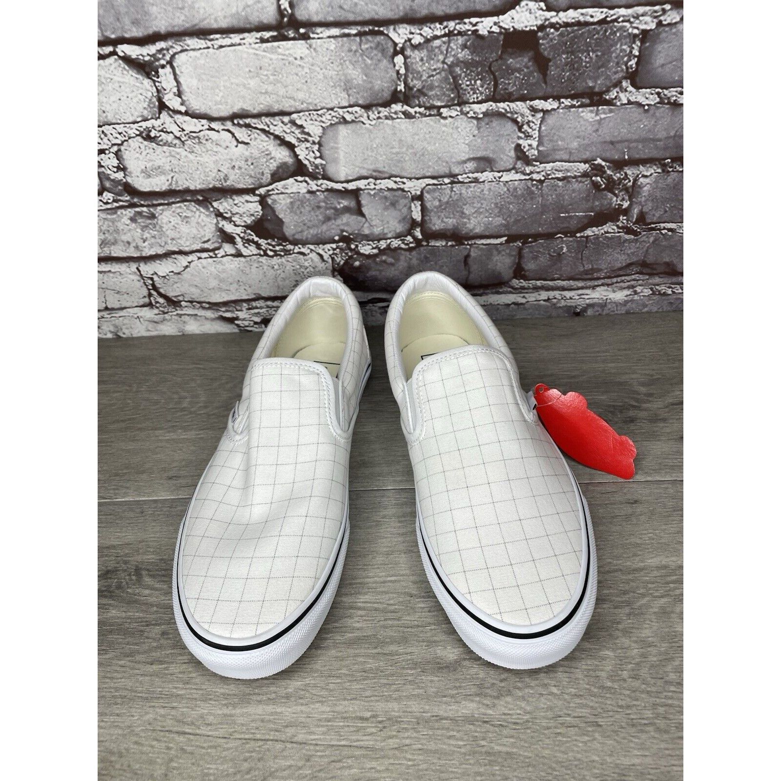 Vans Vans Classic Checkerboard Day White Canvas Sneakers Shoes Me Size US 10 / EU 43 - 2 Thumbnail