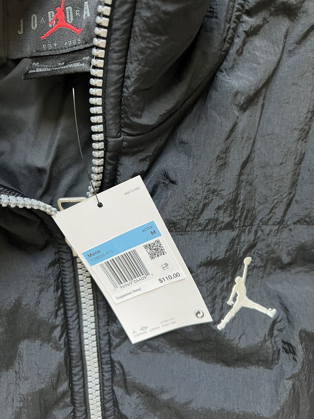 Jordan Brand Nike Air Jordan Essentials Winter Vest Black Size US M / EU 48-50 / 2 - 6 Thumbnail