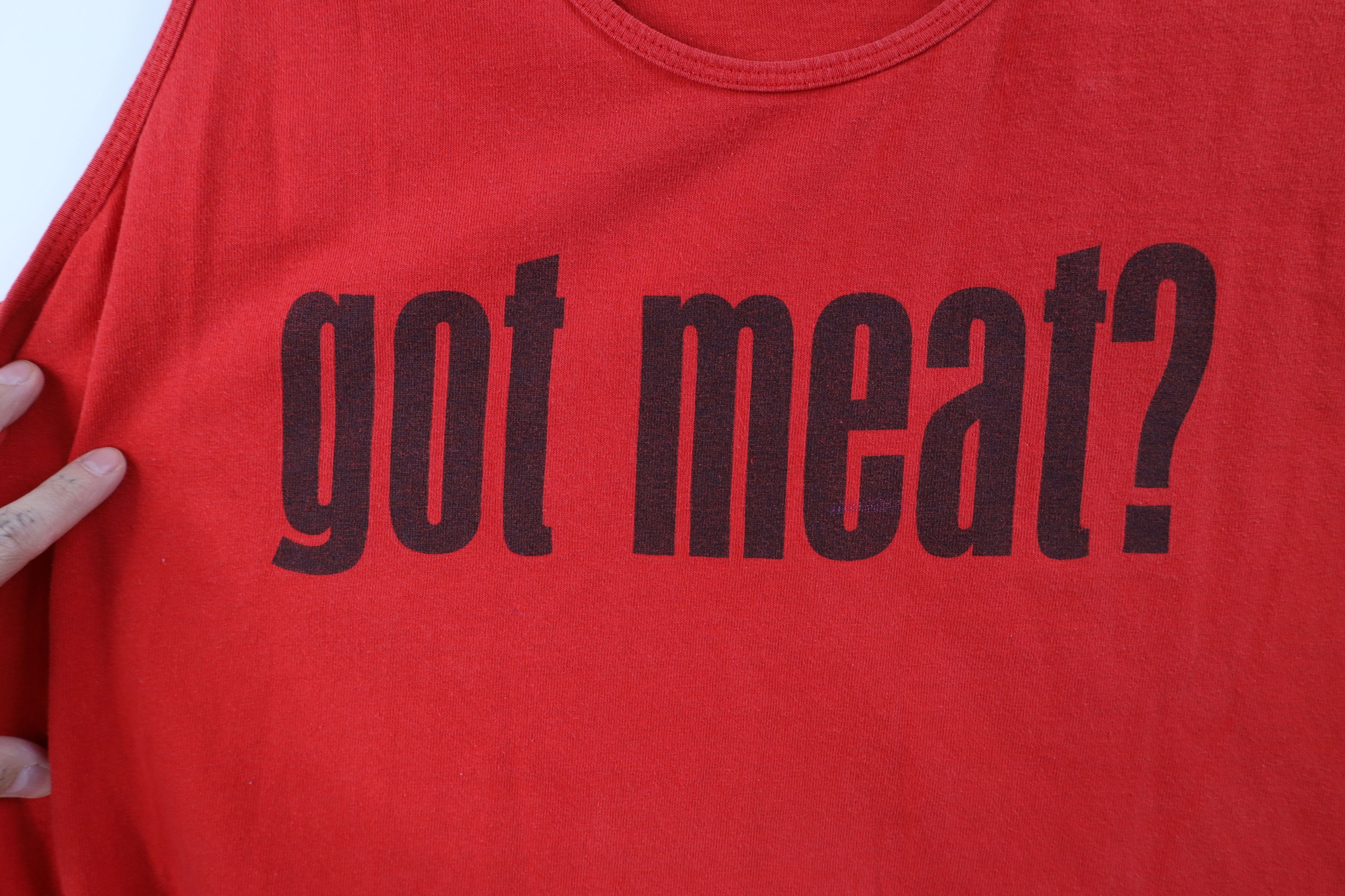 Vintage Vintage 90s Spell Got Meat Carnivore Tank Top T-Shirt Red Size US XXL / EU 58 / 5 - 5 Thumbnail