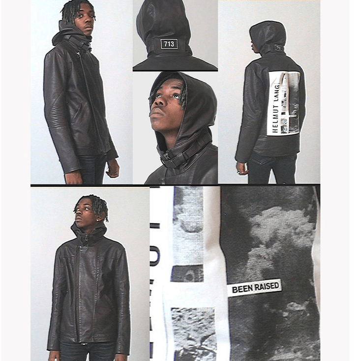 Helmut Lang × Travis Scott Travis Scott X Helmut Lang Leather Jacket Hooded Size US L / EU 52-54 / 3 - 6 Thumbnail