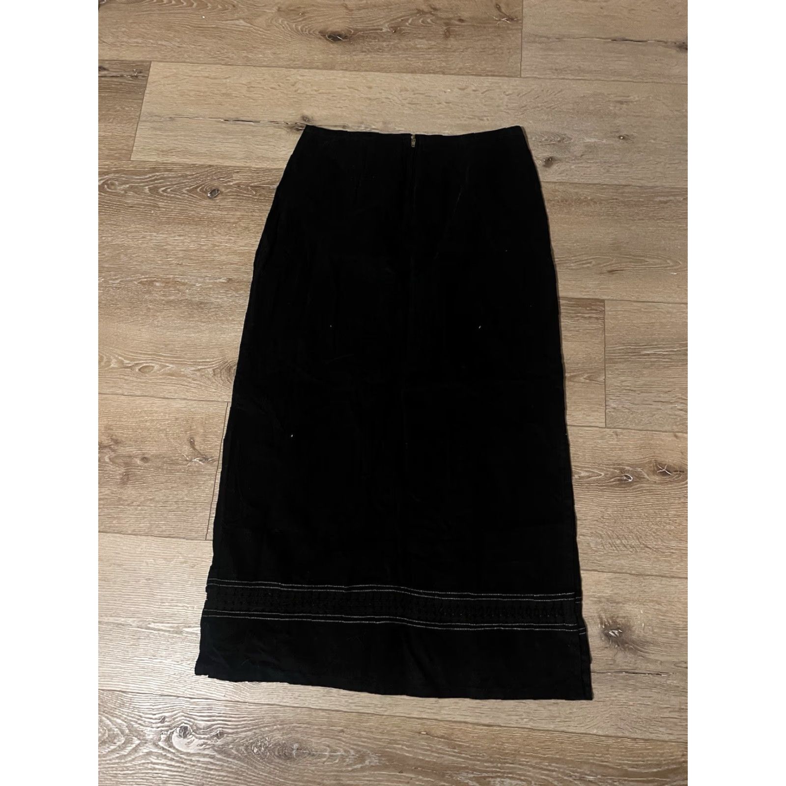 Vintage VINTAGE Funky People Womens Black Long Festival Skirt XL NWT Size 40" / US 18 - 2 Thumbnail