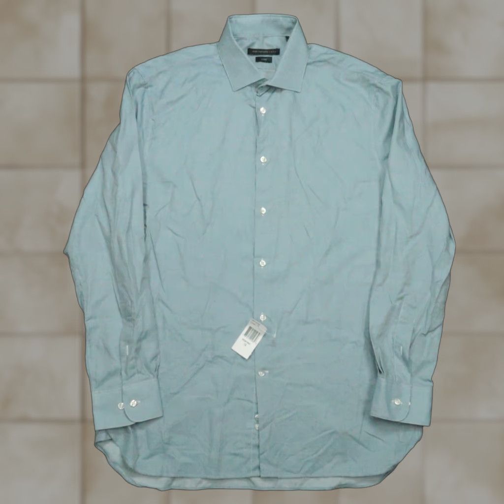 John Varvatos VINTAGE John Varvatos Men's Shirt Long Sleeve Slim Fit Blue Cotton Casual Formal Party 16 Size US L / EU 52-54 / 3 - 1 Thumbnail