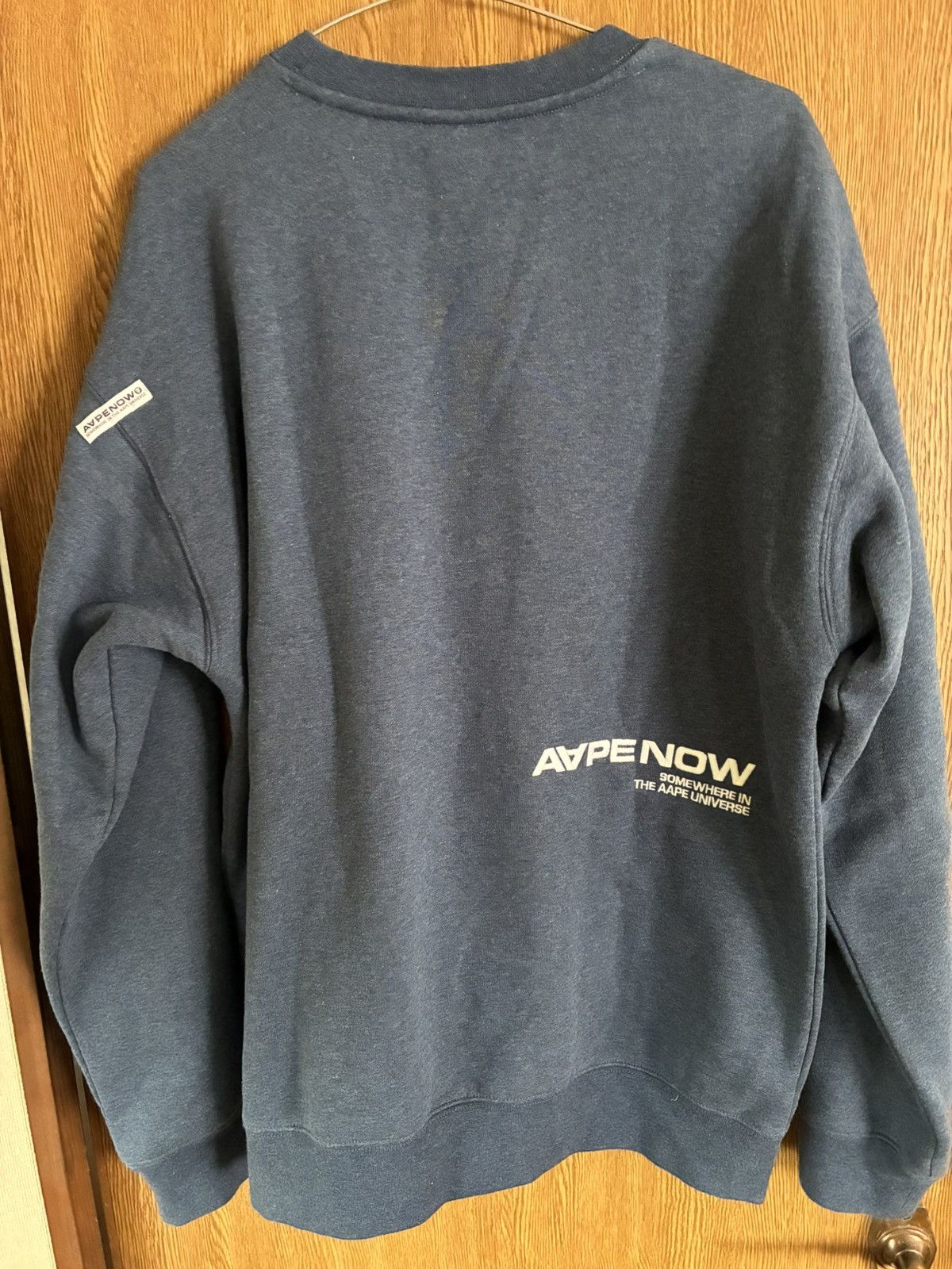 Aape AAPE by A Bathing Ape Moonface Logo Sweatshirt Navy Size L Size US L / EU 52-54 / 3 - 3 Thumbnail