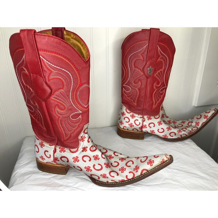 Los Altos Men's Red Cowboy Boots