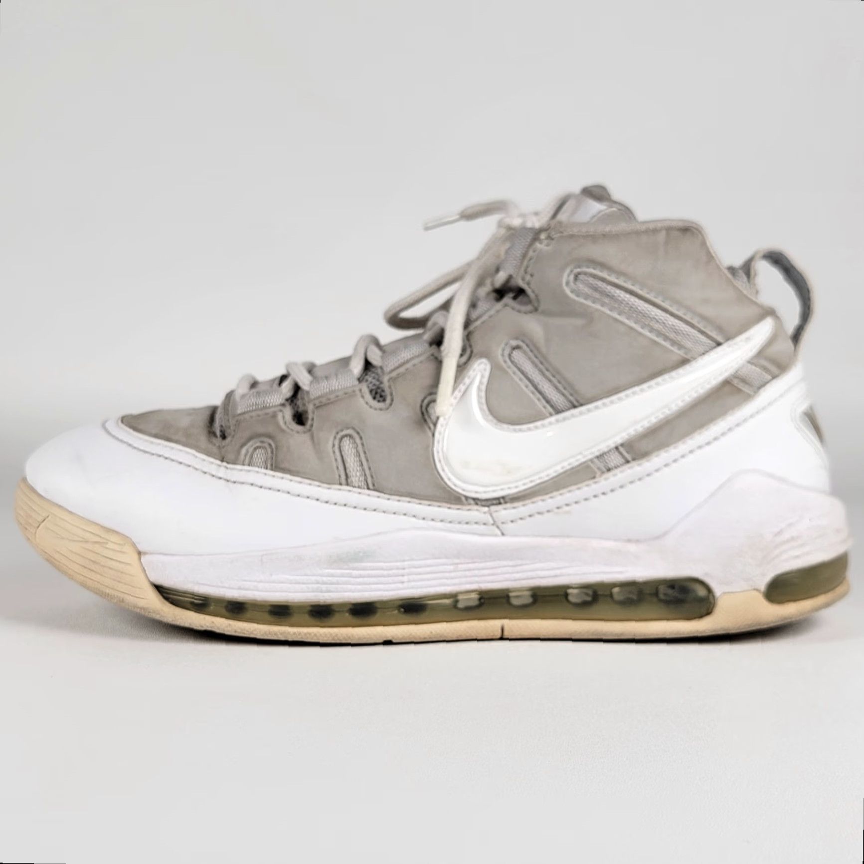 Nike NIKE AIR MAX 2 UPTEMPO 94 HIGH TOP BASKETBALL SNEAKER Men Size 10.5 M White Nike Sneakers High Top Basketball Shoe 2008 Size US M / EU 48-50 / 2 - 7 Thumbnail