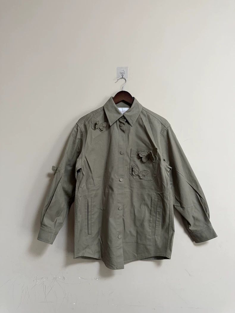 Valentino Valentino Butterfly three-dimensional khaki shirt coat Size XXS / US 00 / IT 34 - 1 Thumbnail