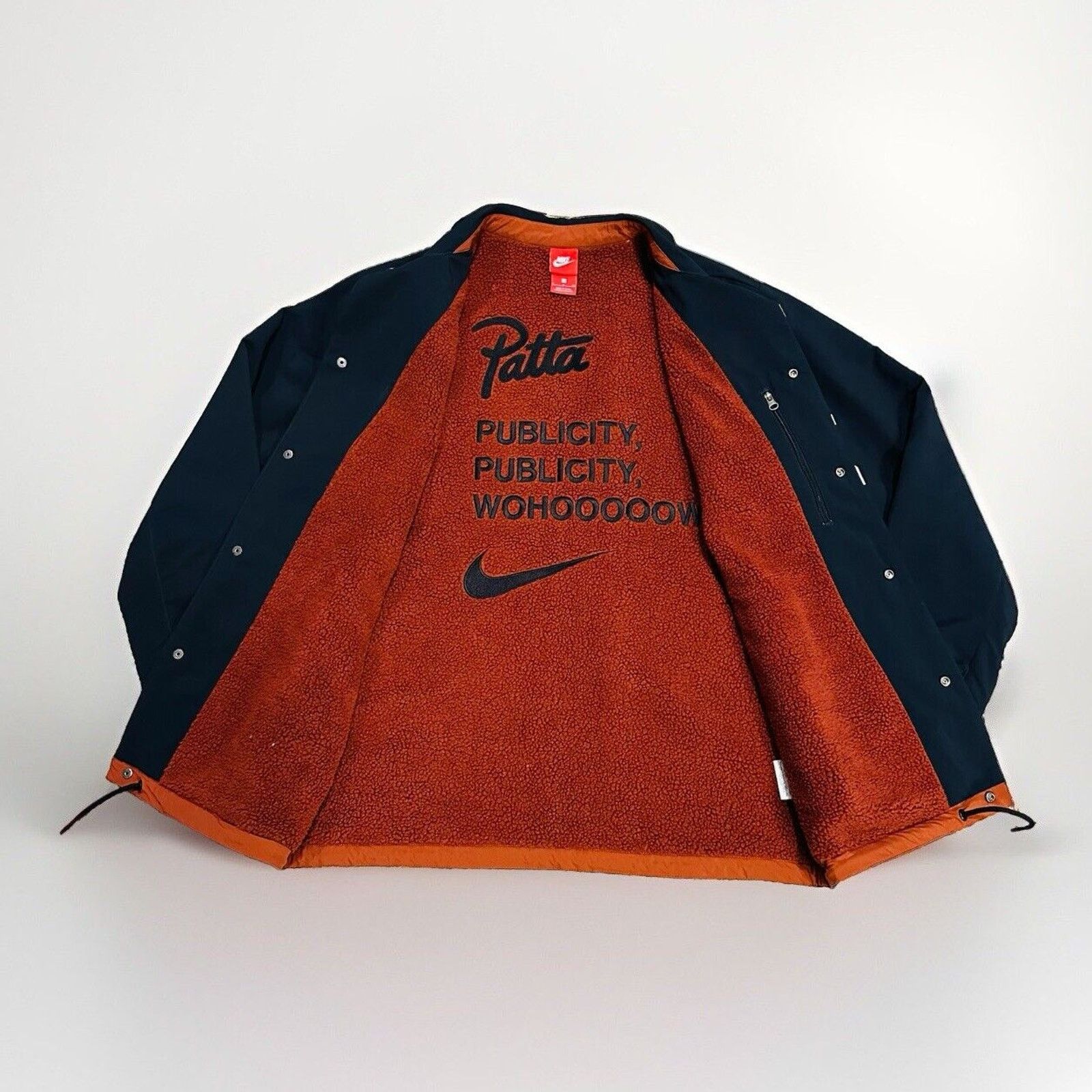 Patta NIKE 18AW x Patta Reversible Jacket Navy Sz S New W o Tags Grailed
