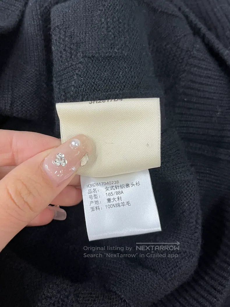 Hermes Hermes Black Textured Knit Top Size XS / US 0-2 / IT 36-38 - 5 Thumbnail