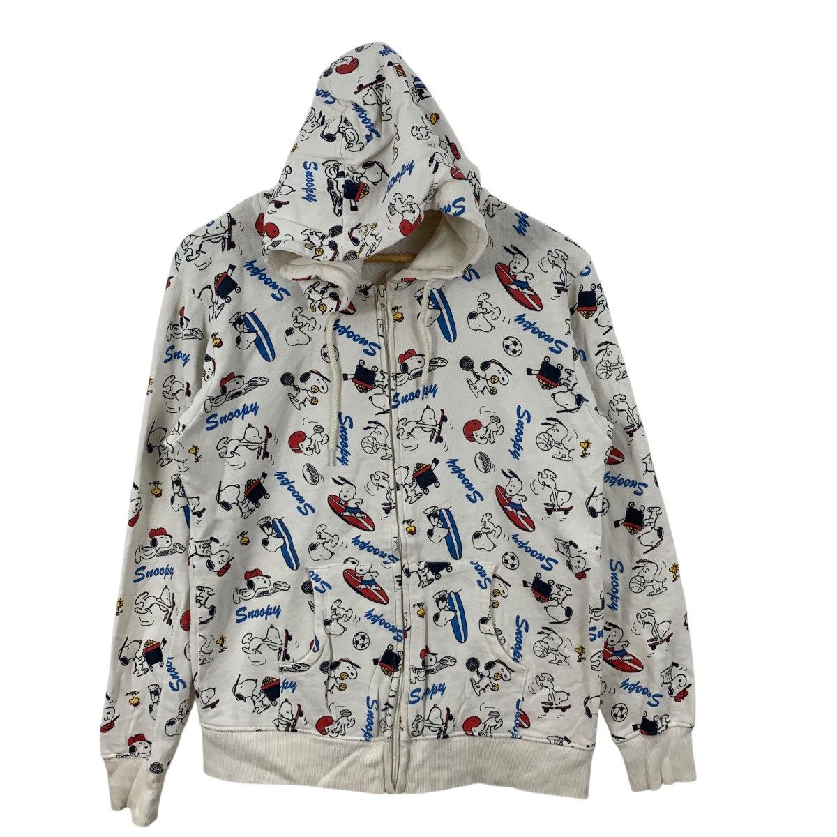 Peanuts PEANUTS SNOOPY WOODSTOCK Over Print Hoodie Sweatshirt Jumper Size L / US 10 / IT 46 - 4 Thumbnail