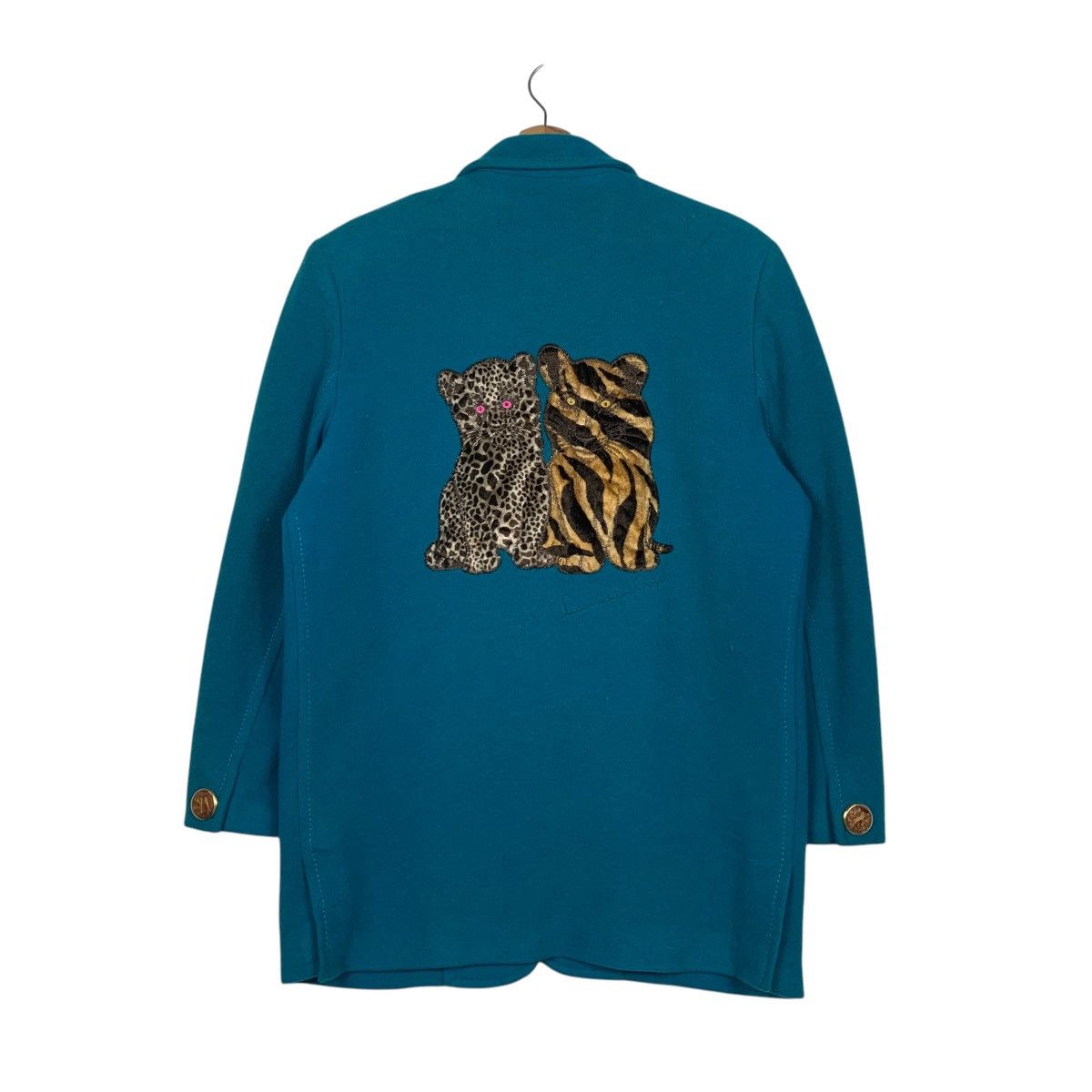 Karl Kani KARL KANI Leopard & Tiger Logo Wool Coat Jacket #2034-C88 Size ONE SIZE - 1 Thumbnail