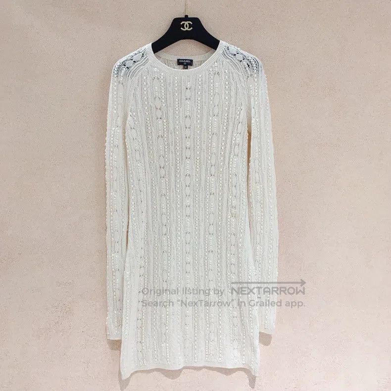 Chanel Chanel Knitted hollow long-sleeved dress Size XXS / US 00 / IT 34 - 1 Thumbnail