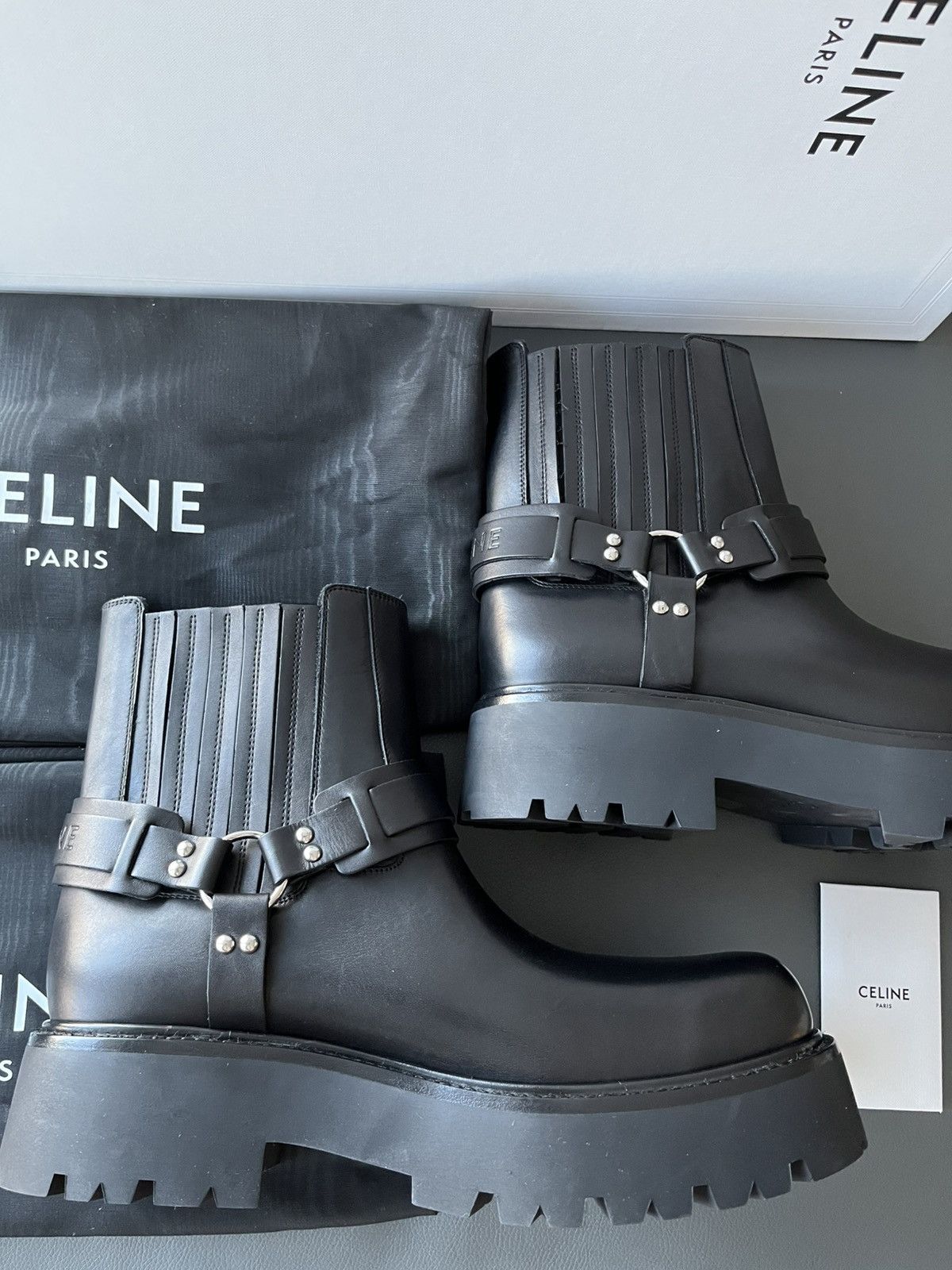 Celine × Hedi Slimane Super Runway Celine Hedi Slimane Biker Chelsea Boots New Size US 11 / EU 44 - 4 Thumbnail