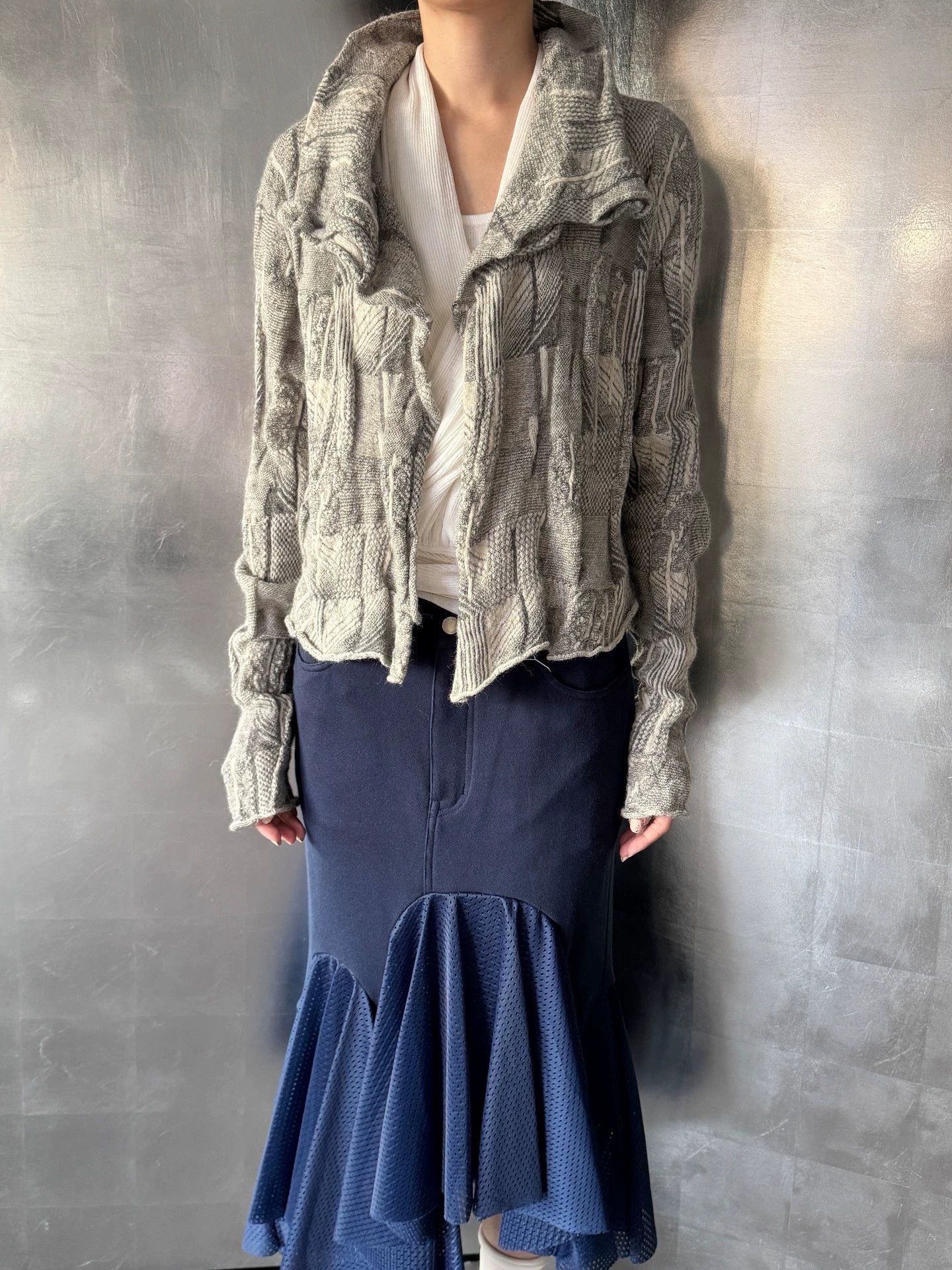 Other French Irregular Pattern Knit Cardigan Vintage M Size M / US 6-8 / IT 42-44 - 1 Thumbnail