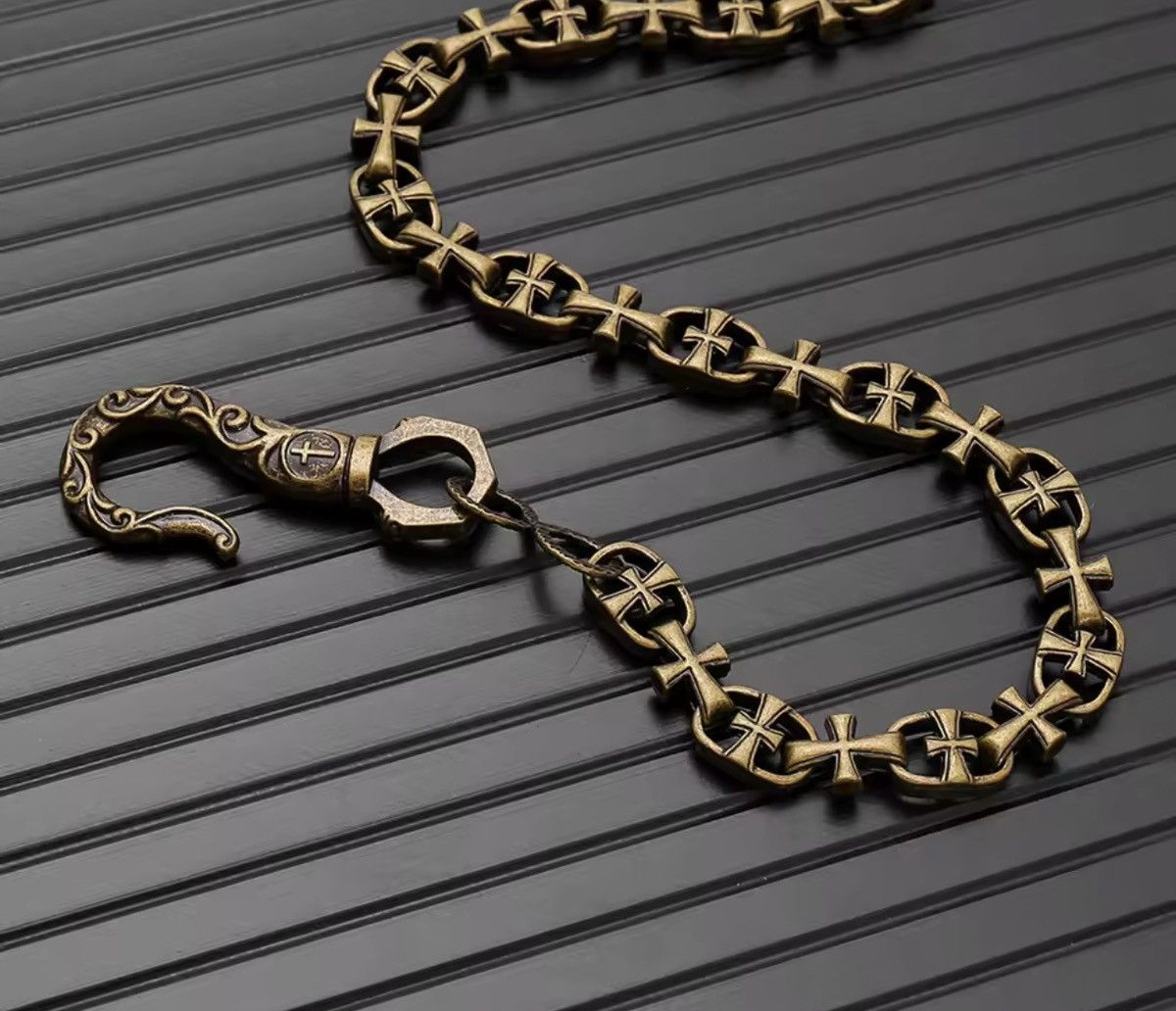 Jewelry GOTHIC Cross Link Wallet Chain Size ONE SIZE - 4 Thumbnail