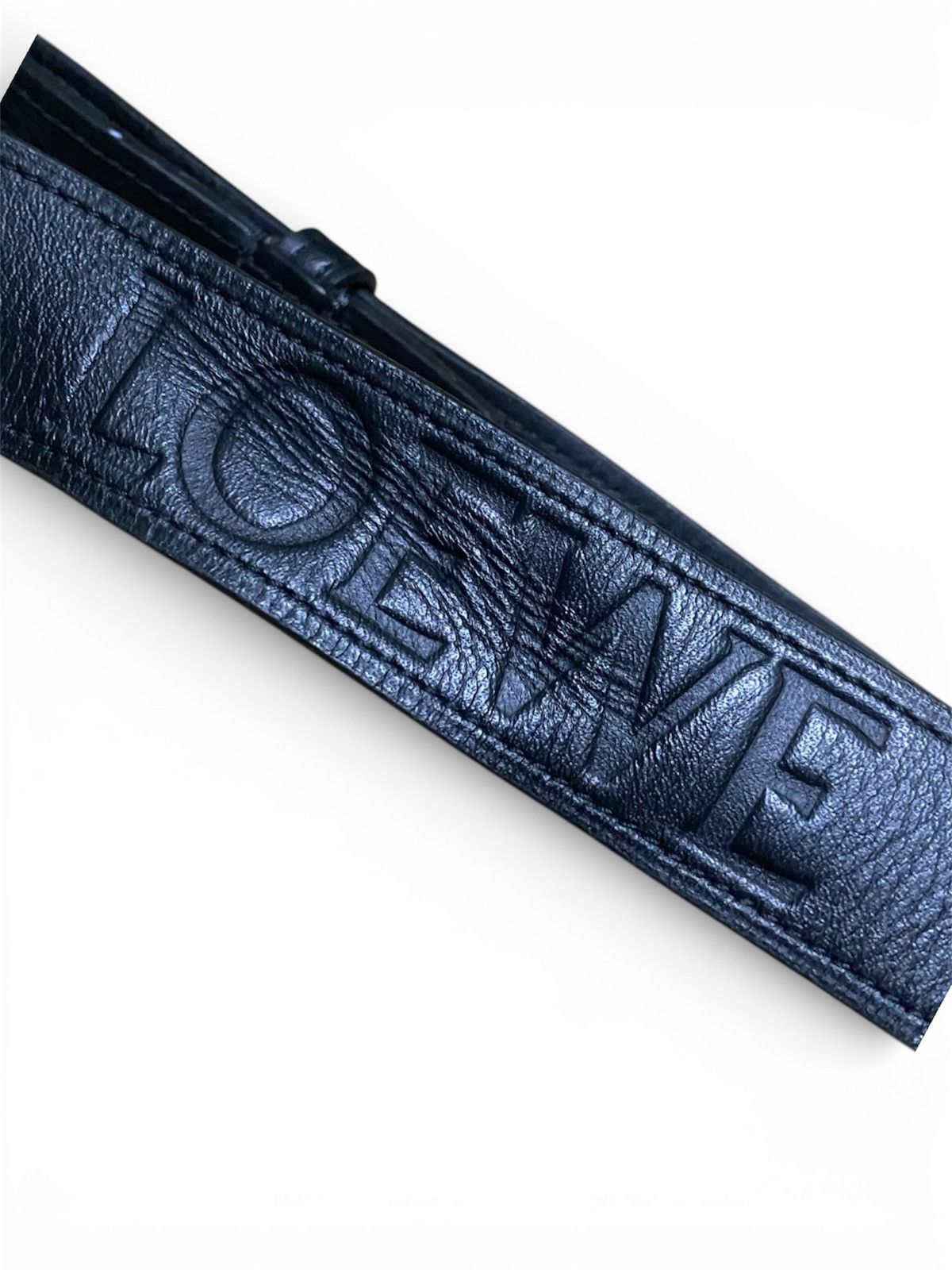Loewe LOEWE Black Logo Embossed Leather Size ONE SIZE - 7 Thumbnail