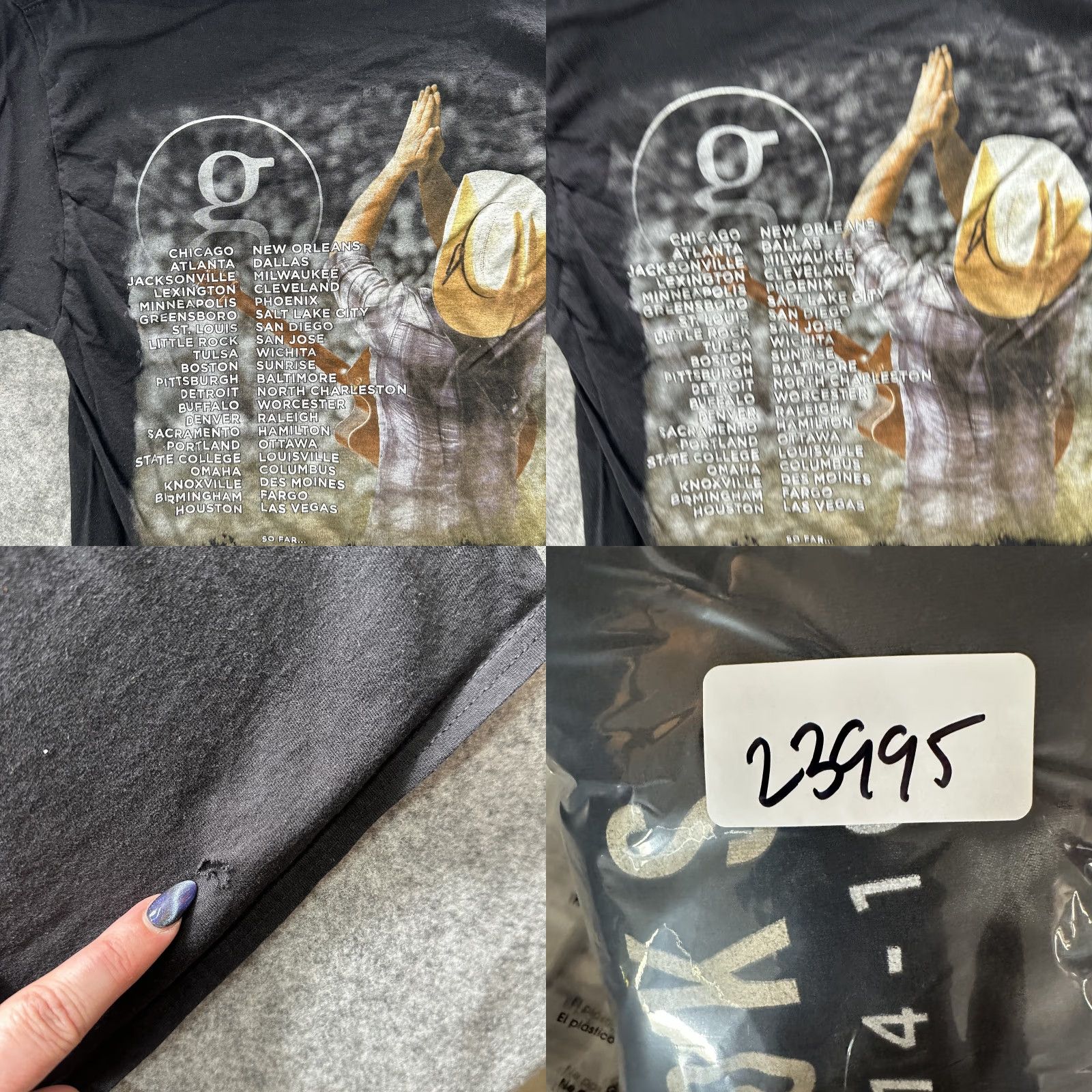 Hanes Garth Brooks Shirt Mens Large Black World Tour 2014-16 Country Music Concert Tee Size US L / EU 52-54 / 3 - 9 Thumbnail