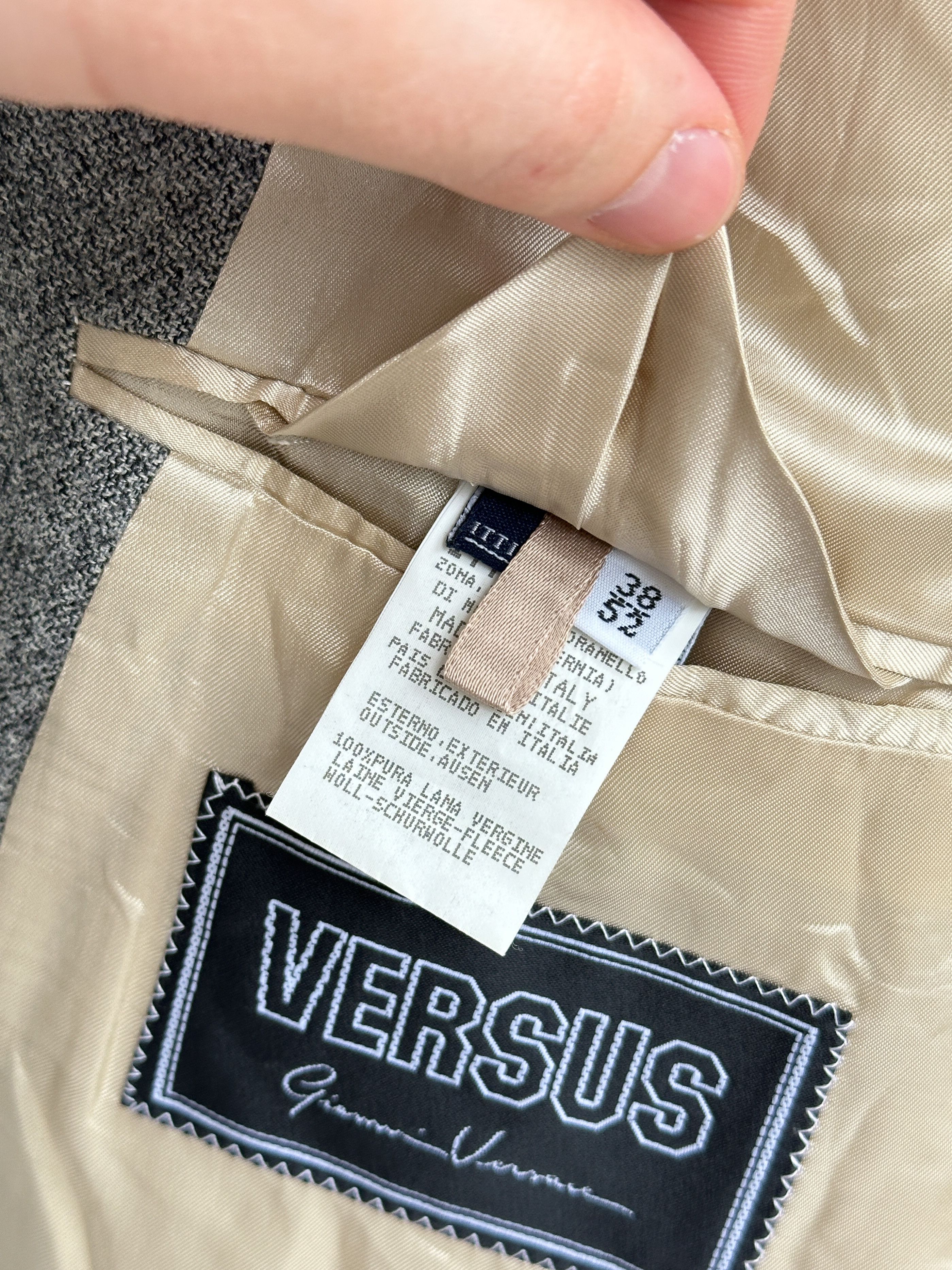 Versace Vintage Versus Gianni Versace Wool Blazer Jacket Size 38R - 10 Thumbnail