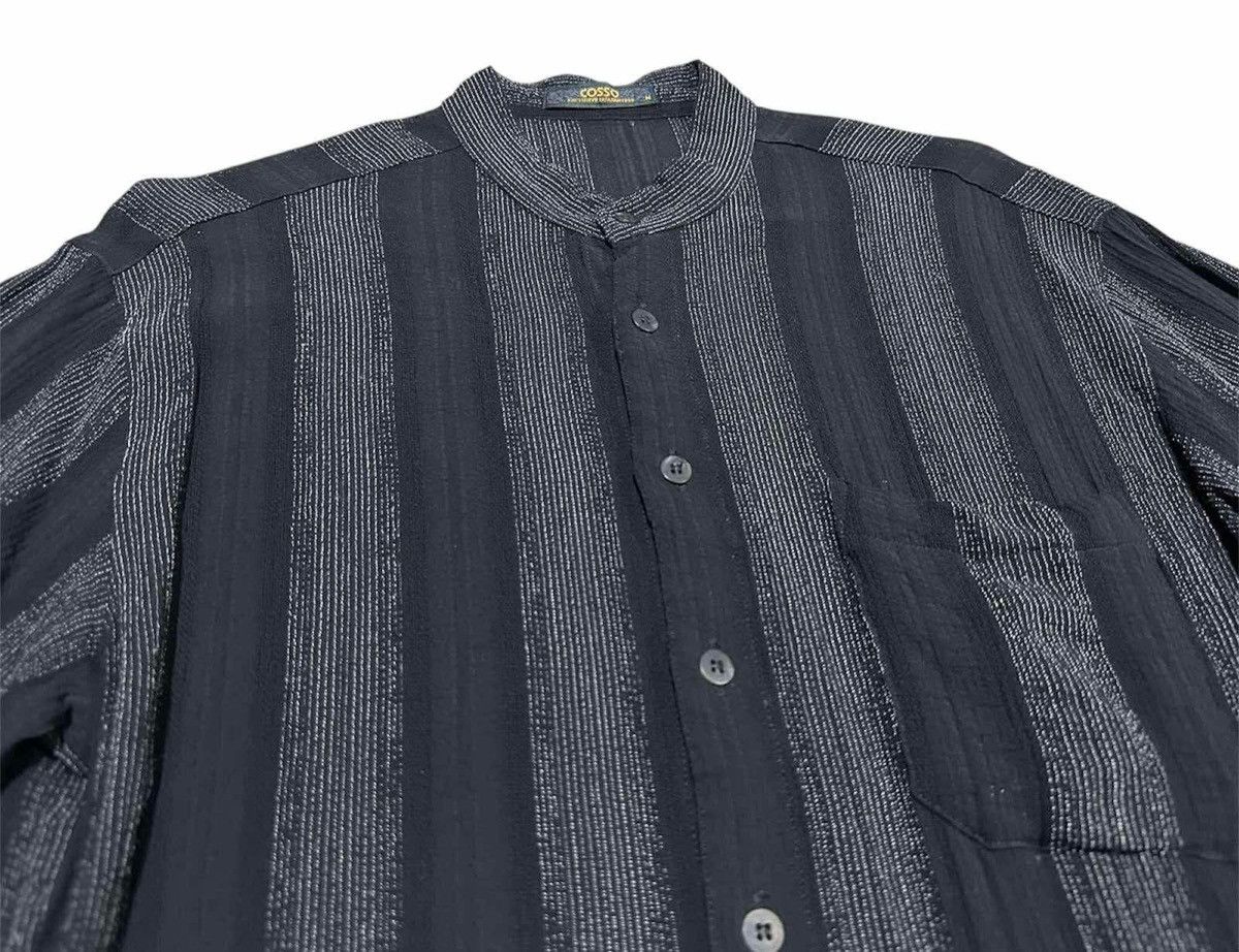Japanese Brand 🔥Japanese Vintage Cosso Striped Rayon Shirt Mandarin Collar Size US M / EU 48-50 / 2 - 2 Thumbnail