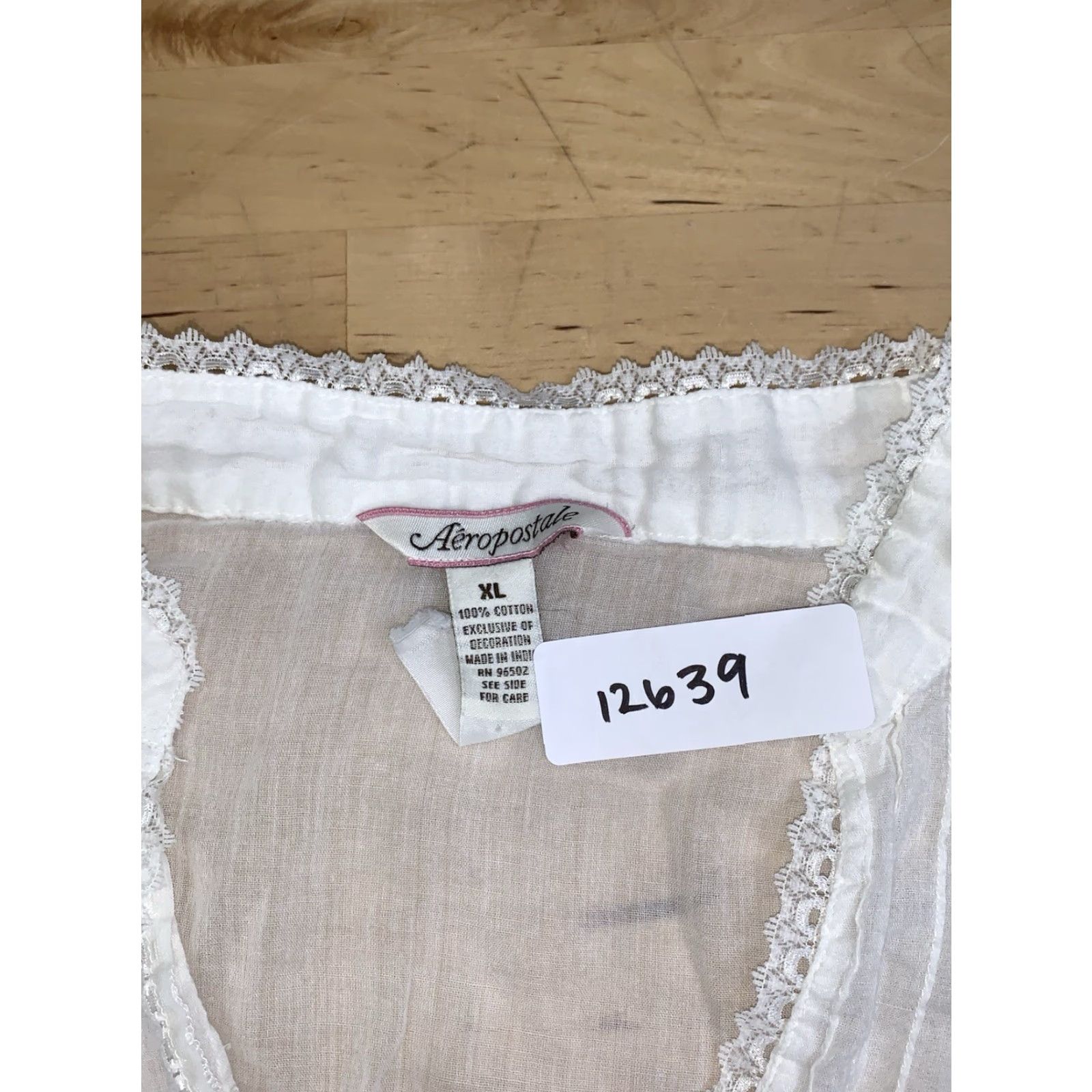 Aeropostale VINTAGE Aeropostale Top Womens XL White Tunic Casual Y2K 12639 Size XL / US 12-14 / IT 48-50 - 2 Thumbnail