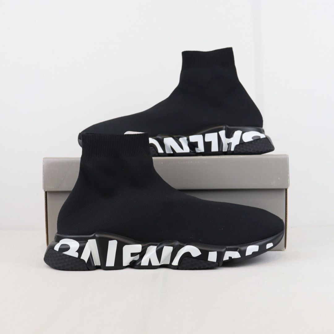Balenciaga o1rshd1 Speed LT Clear 2.0 Sneakers in Black Size US 13 / EU 46 - 9 Thumbnail