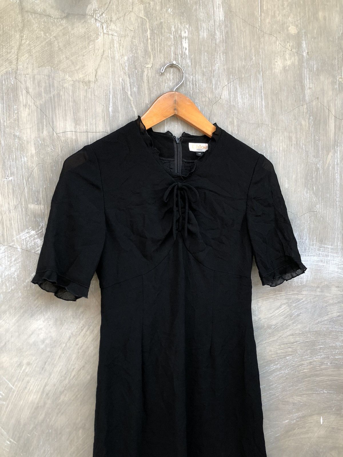 Chloe Chloe Formal Black Midi Dress Size XS / US 0-2 / IT 36-38 - 6 Thumbnail