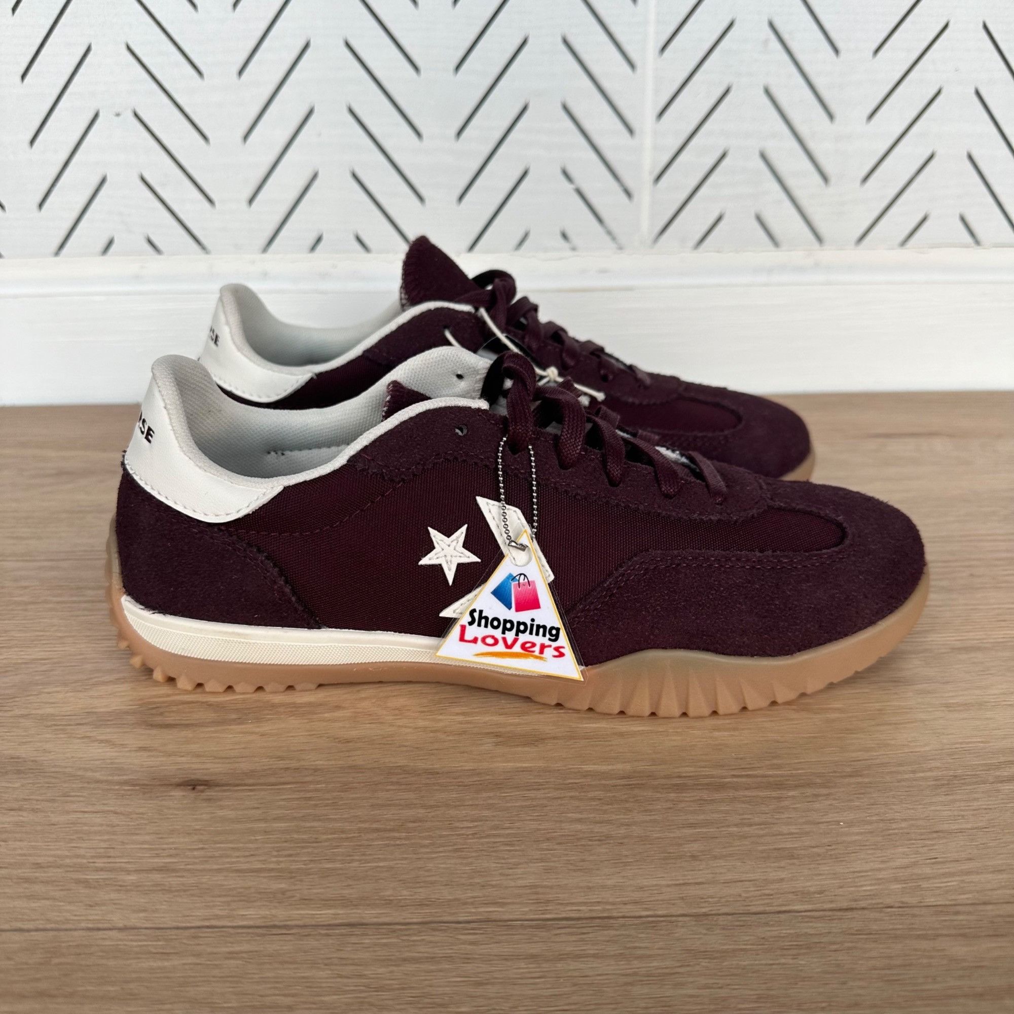 Converse Run Star Trainer Ox Men Casual Shoes 5.5 Suede Burg 